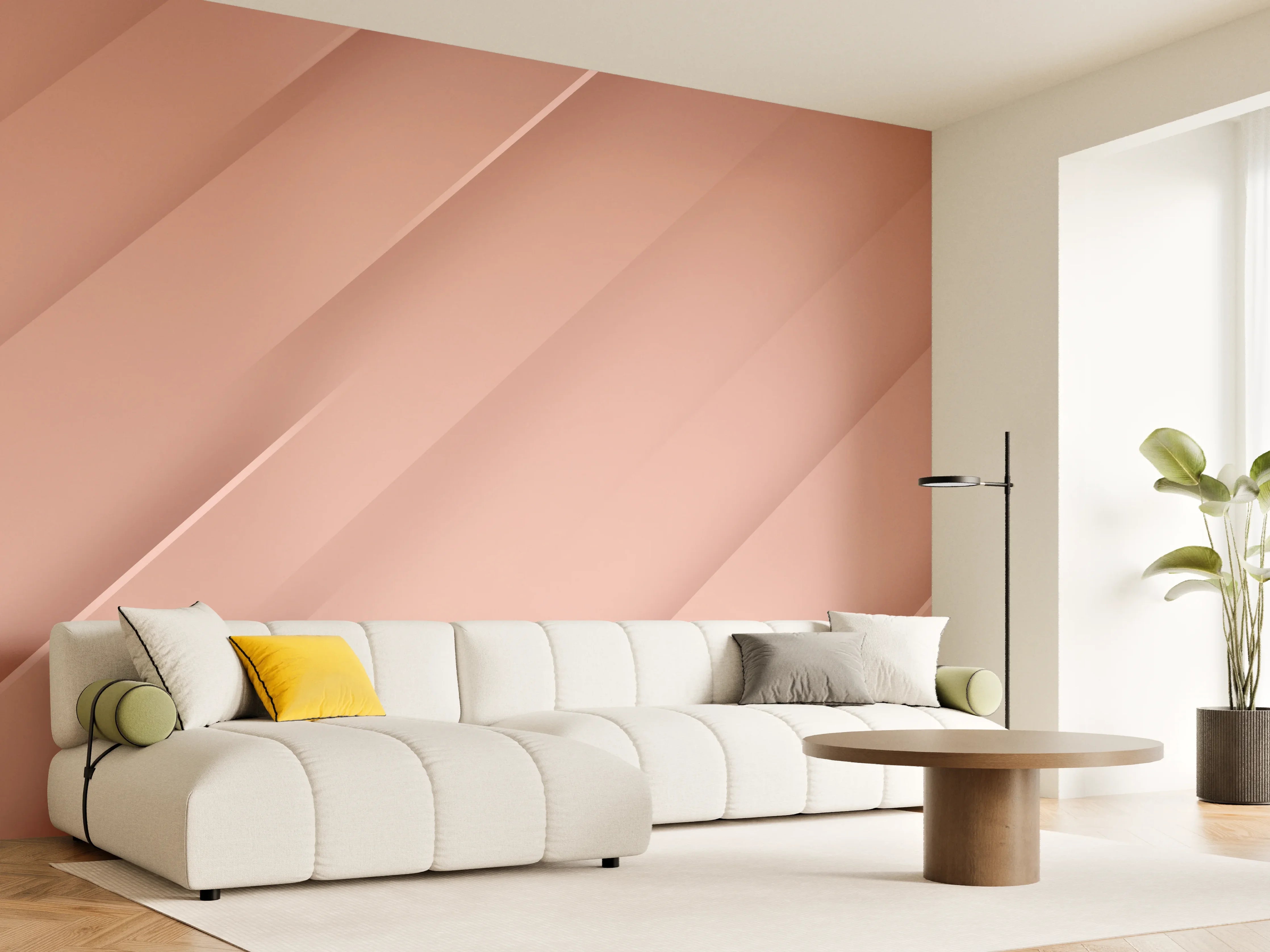 Wandverkleidung Wohnzimmer - Elegant rosa Designer-Accessoire