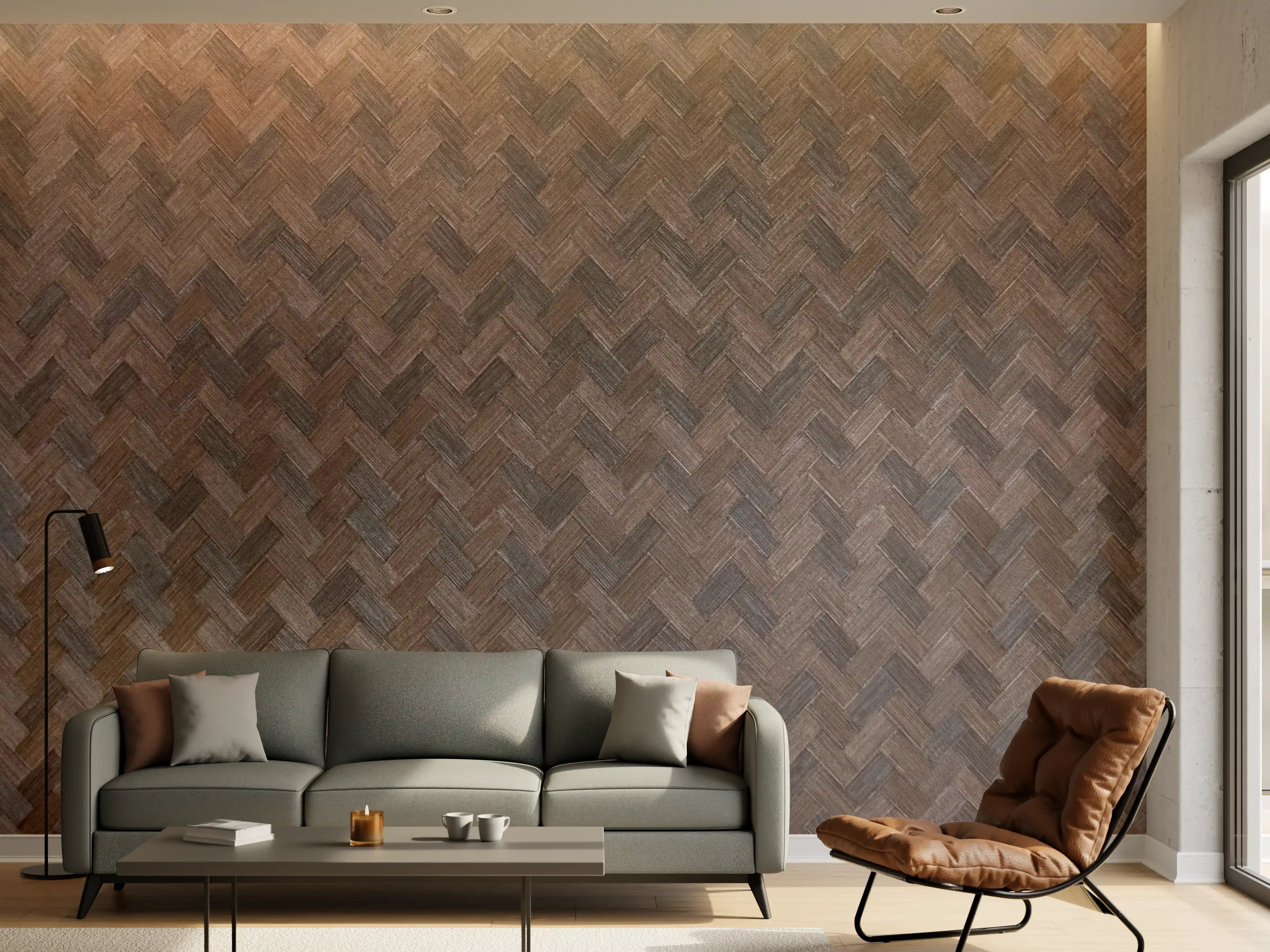 Wandverkleidung Wohnzimmer - Elegante Holzboden-Muster für stilvolle Räume