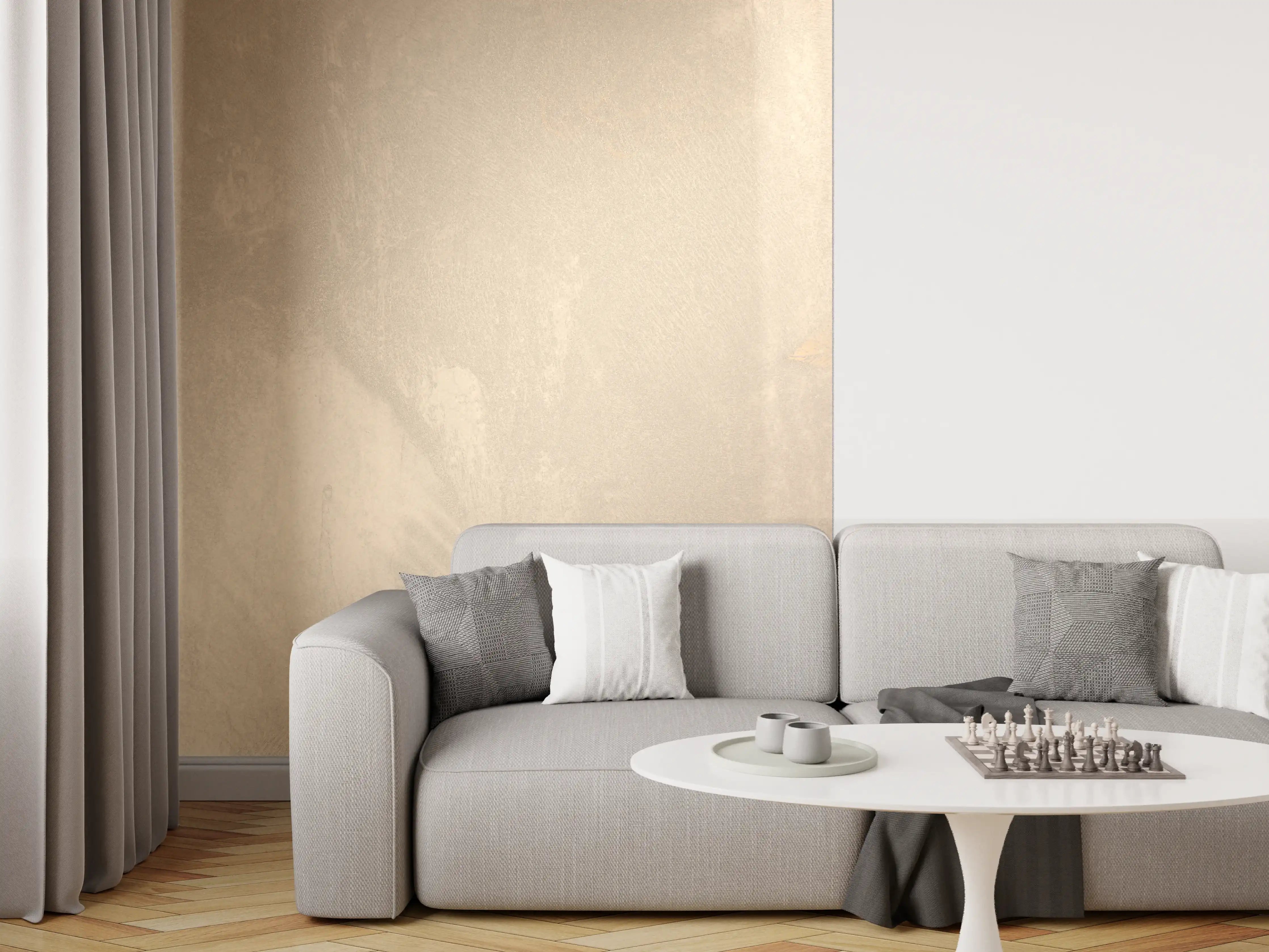 Wandverkleidung Wohnzimmer - Elegante Wandgestaltung mit floralen Mustern