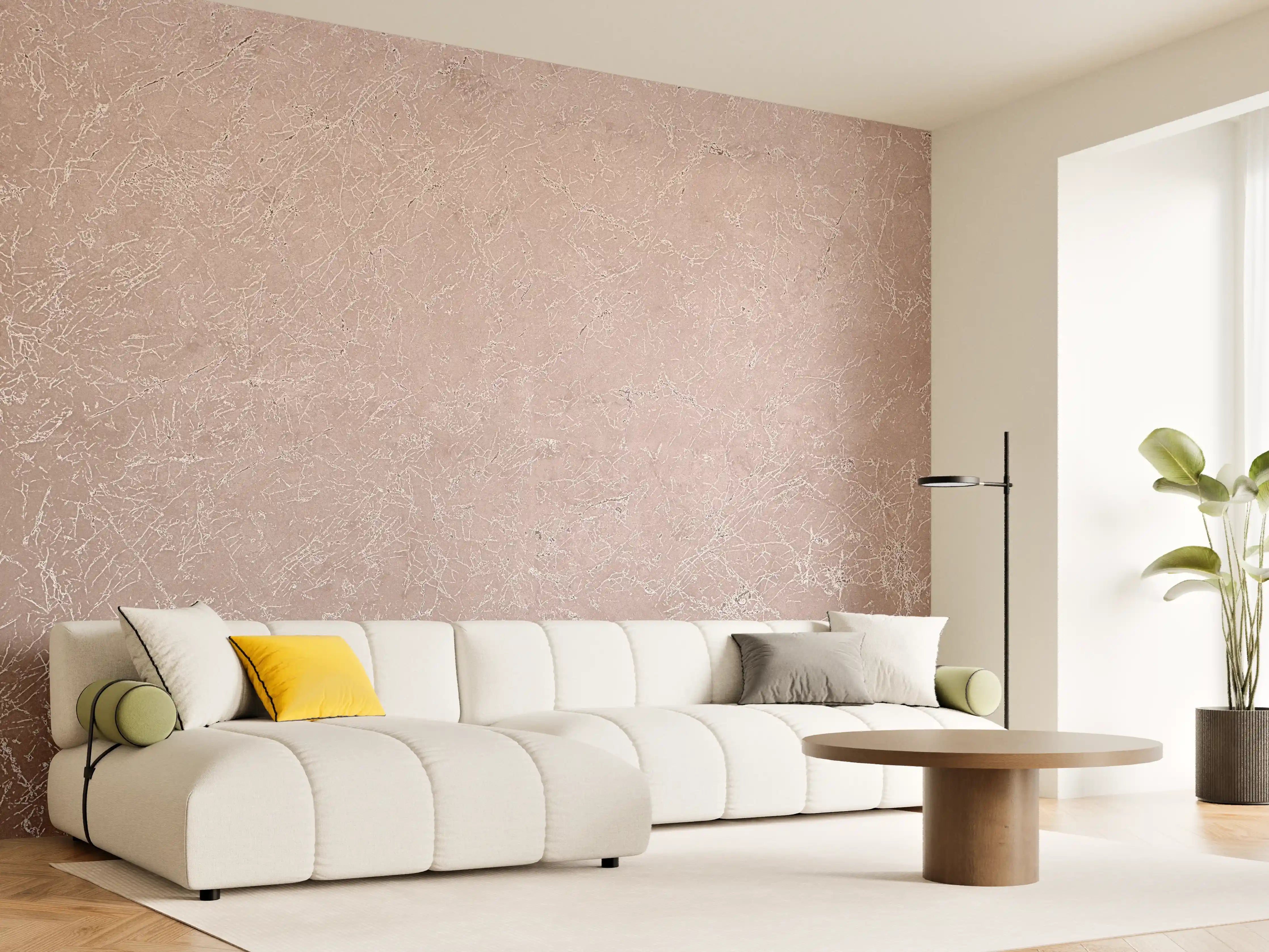 Wandverkleidung Wohnzimmer - Elegante rosa Marmorfliesen für dein Zuhause