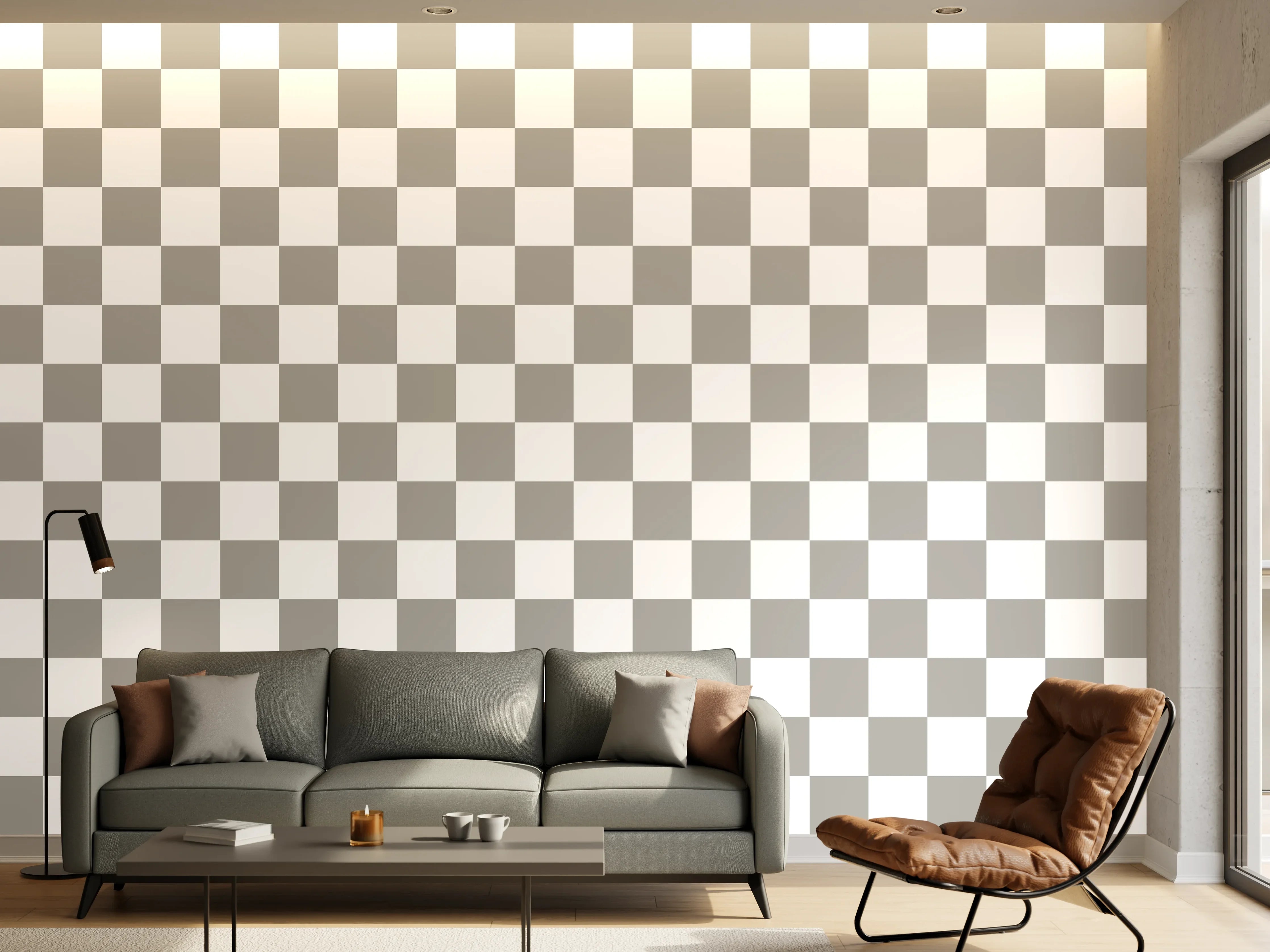 Wandverkleidung Wohnzimmer - Elegantes Porträt mit sanften Farbtönen