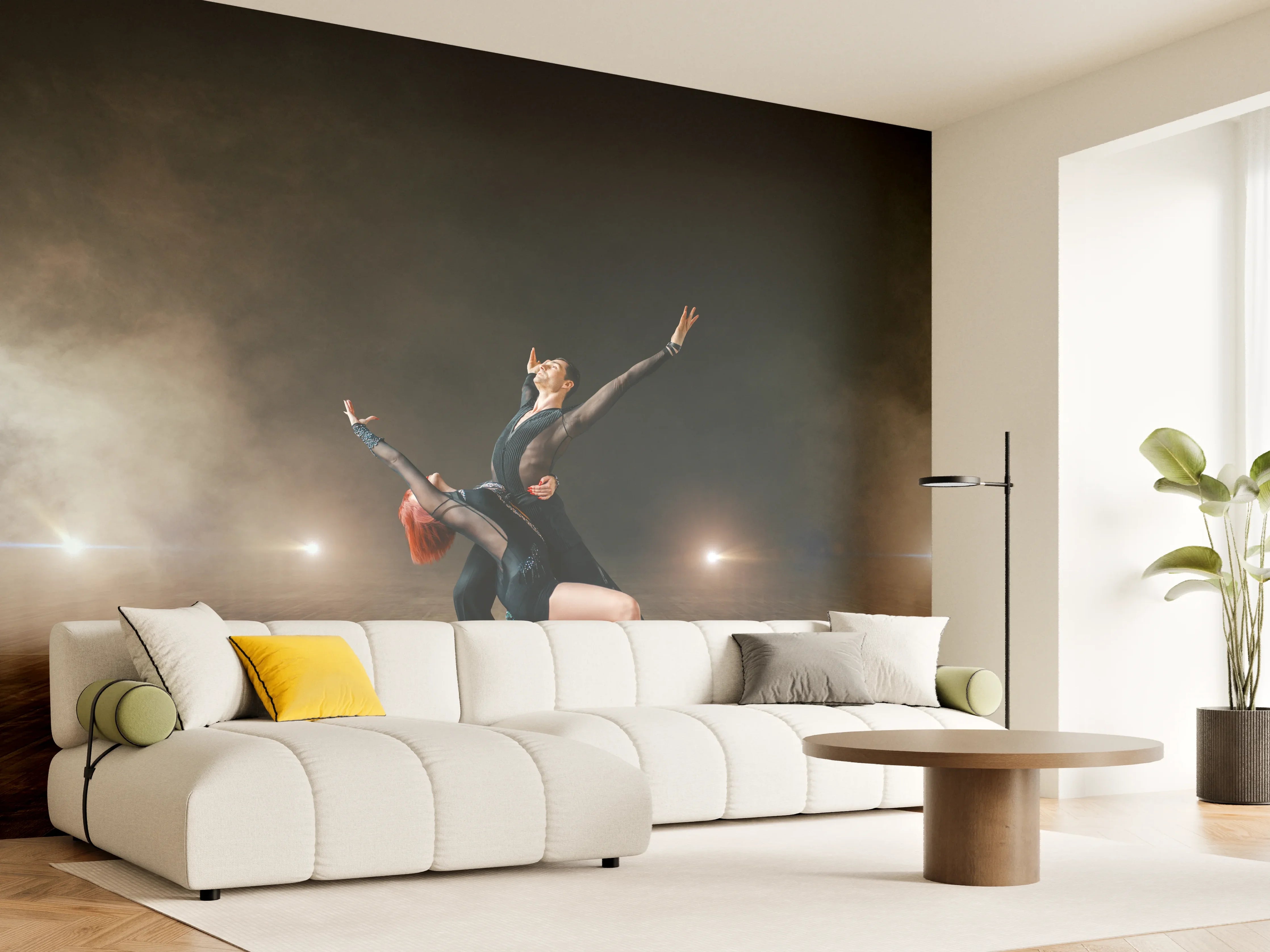 Wandverkleidung Wohnzimmer - Elegantes Tanzpaar - Samba