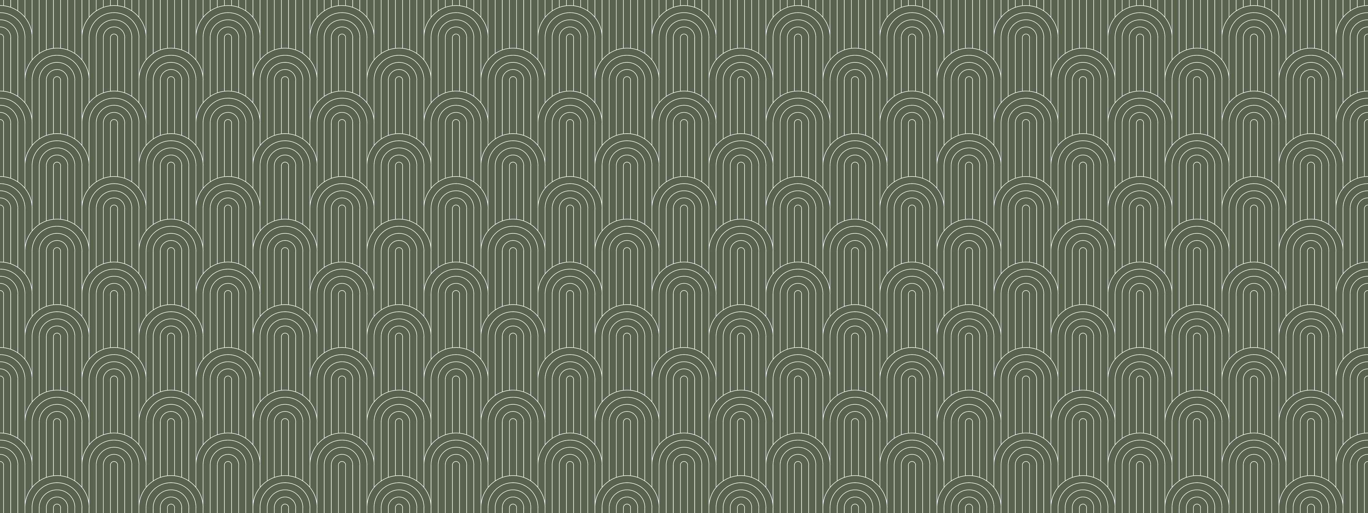 Wandverkleidung Wohnzimmer-Elegantes, geometrisches Muster in Grün