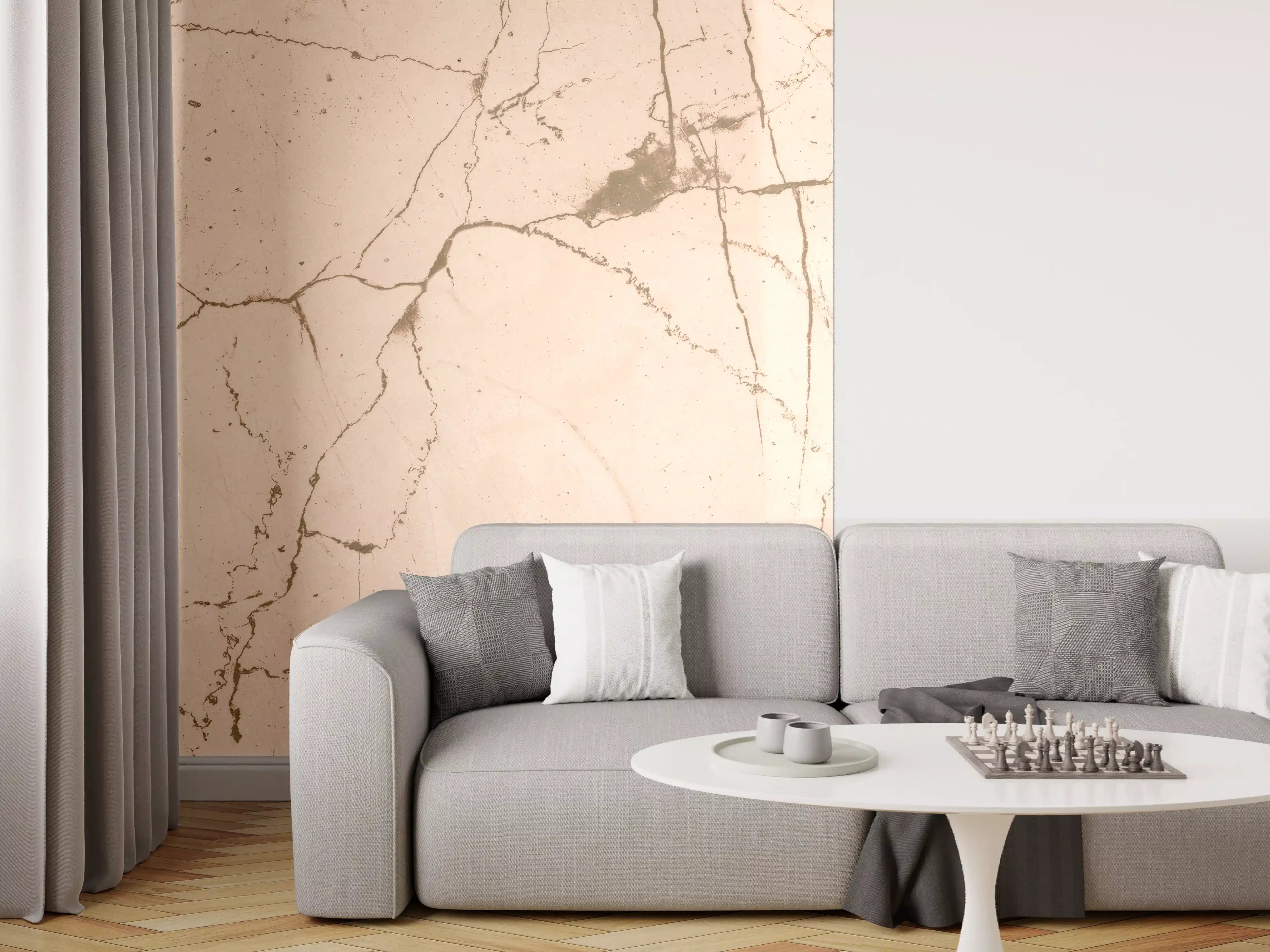 Wandverkleidung Wohnzimmer - Elfenbeinfarbener OnyxmarmoR