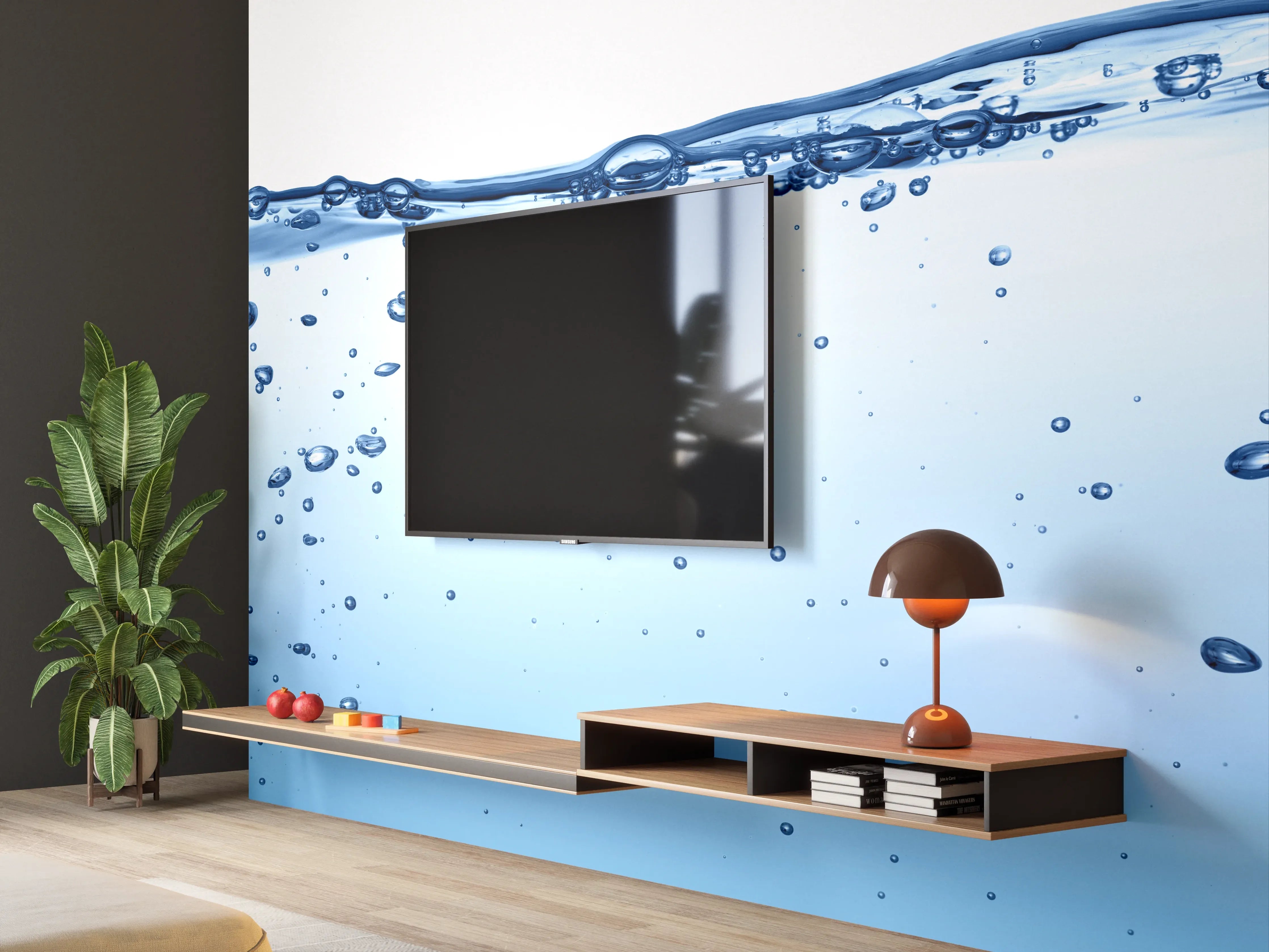 Wandverkleidung Wohnzimmer - Energie des Wassers