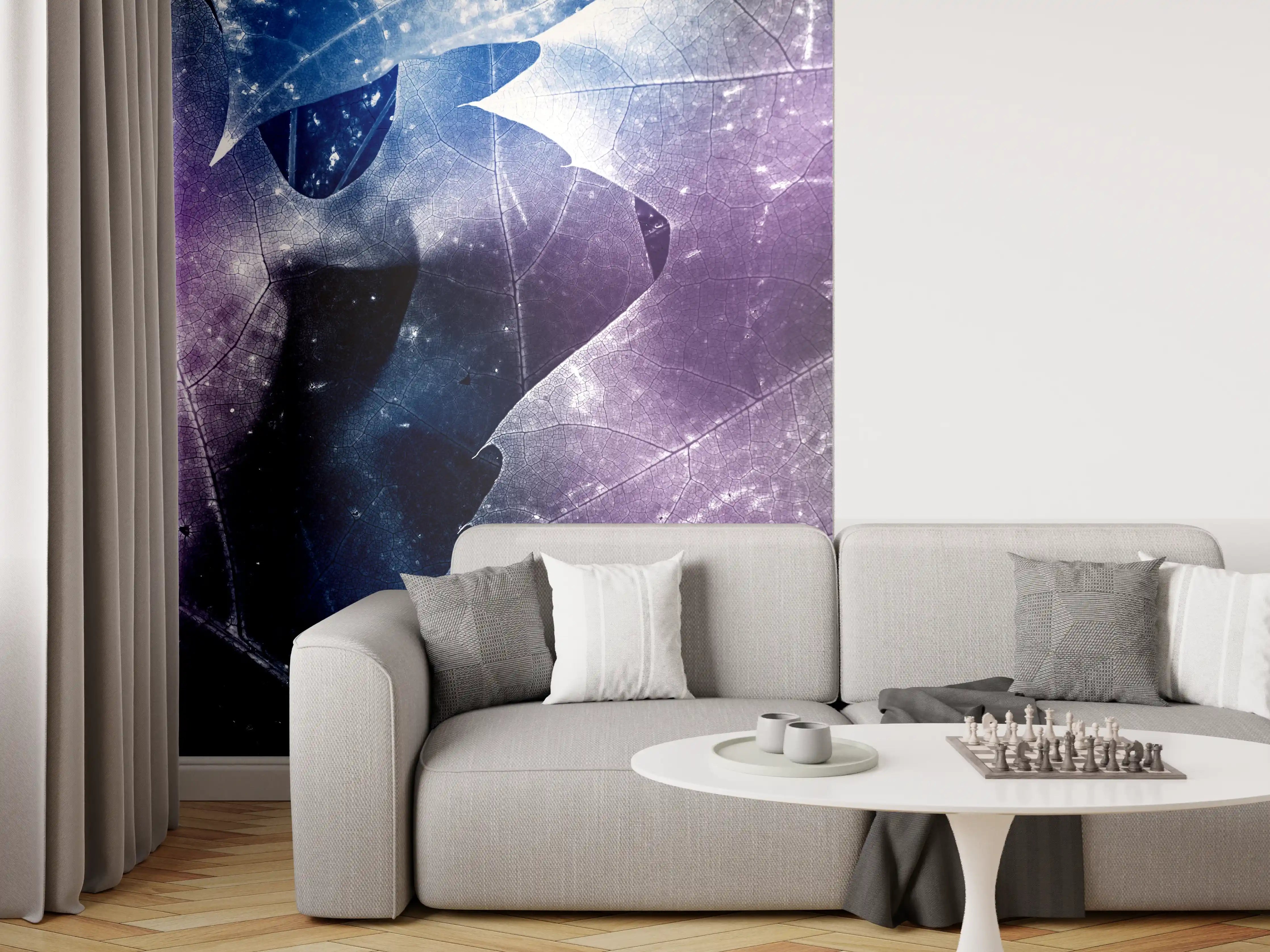 Wandverkleidung Wohnzimmer - Faszinierende Schneeflocken in Nahaufnahme