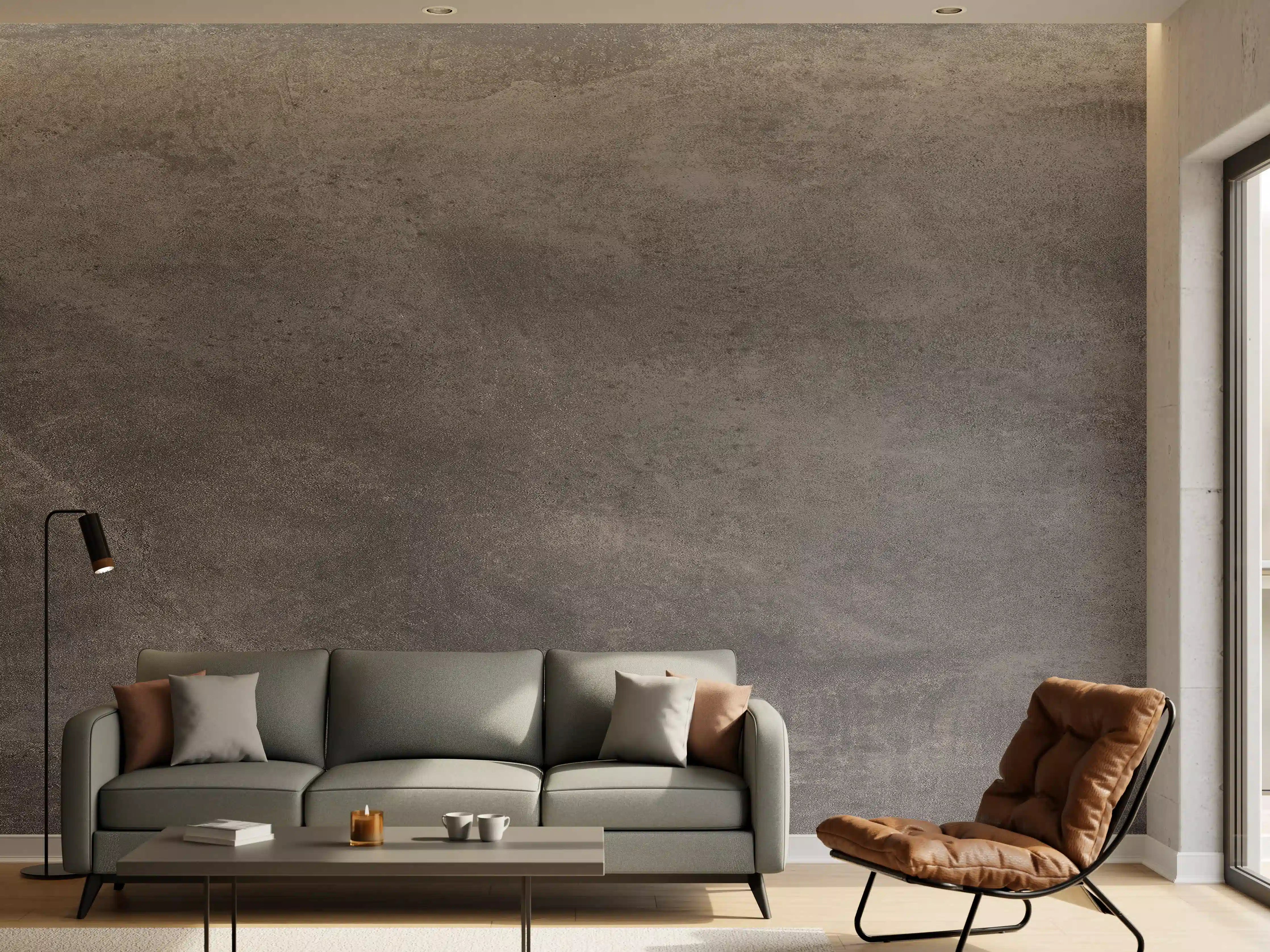 Wandverkleidung Wohnzimmer - Feine dunkle Betonwand