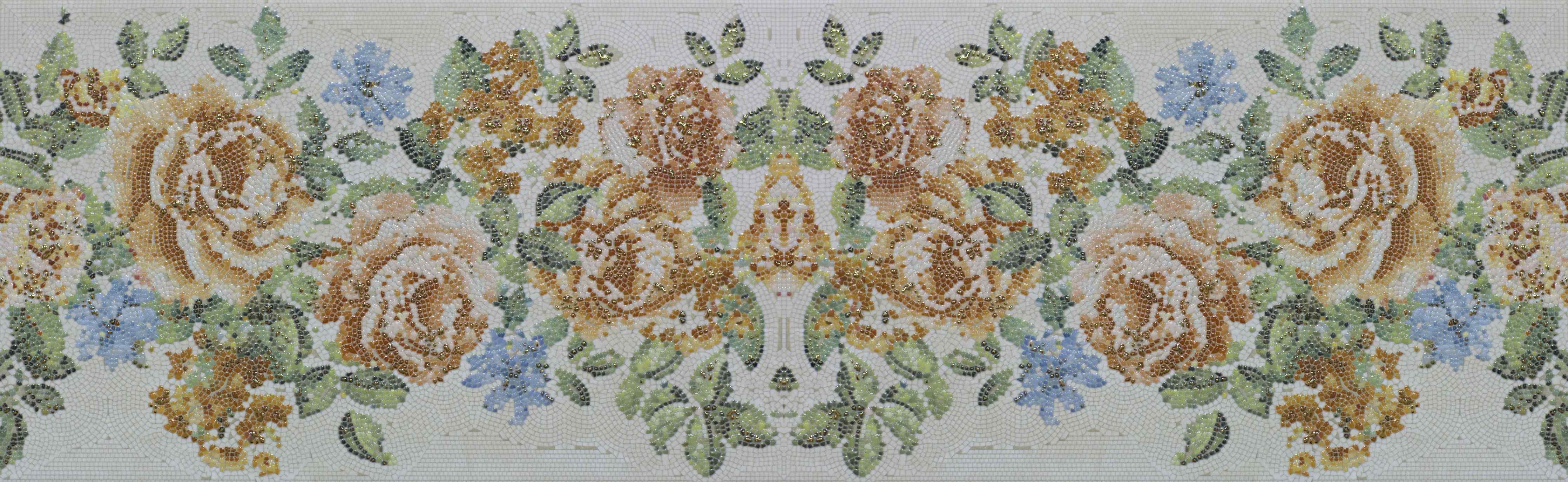 Wandverkleidung Wohnzimmer-Florales Muster Design Textur