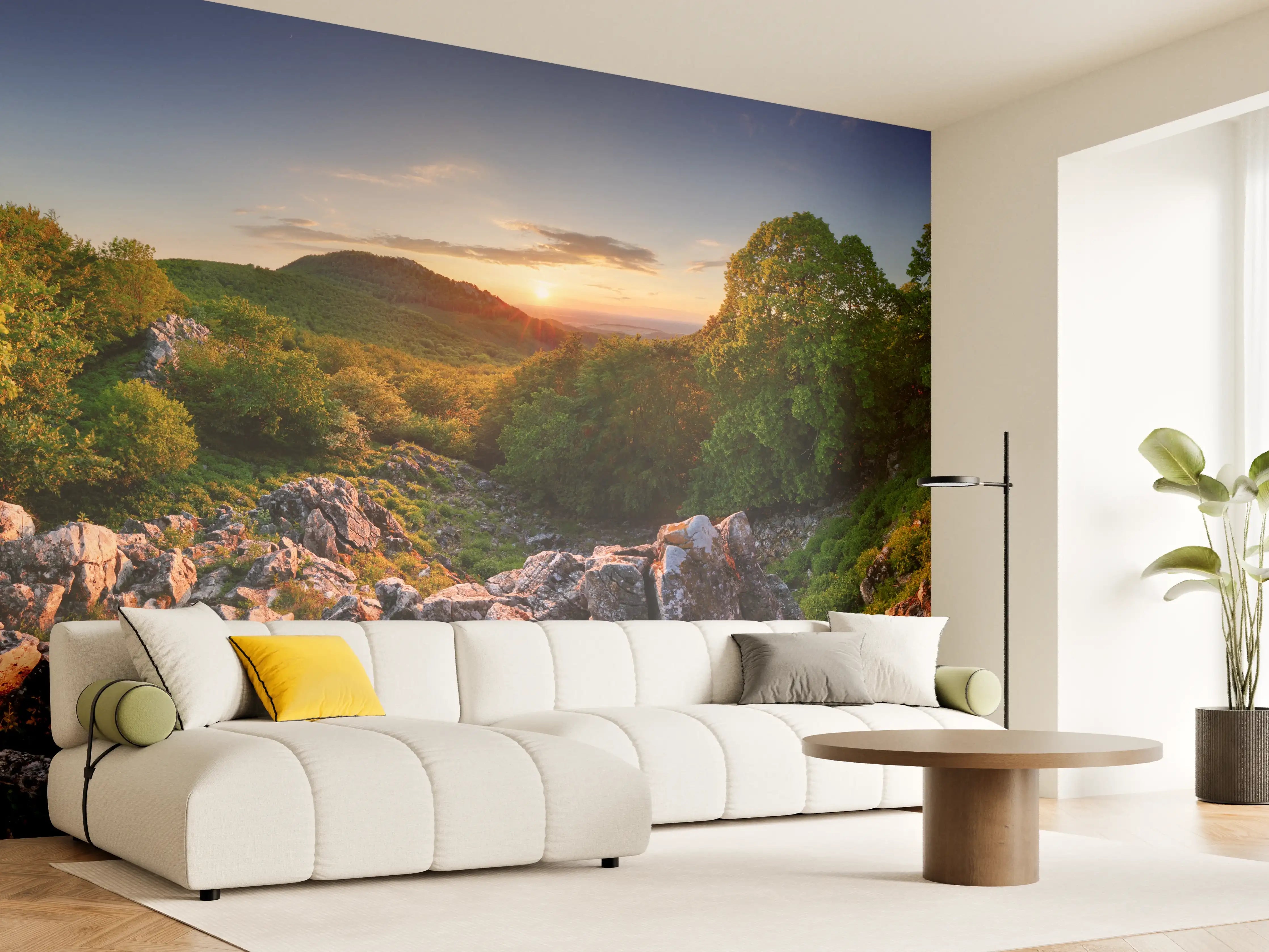 Wandverkleidung Wohnzimmer - Freie Waldnaturlandschaft in der Slowakei