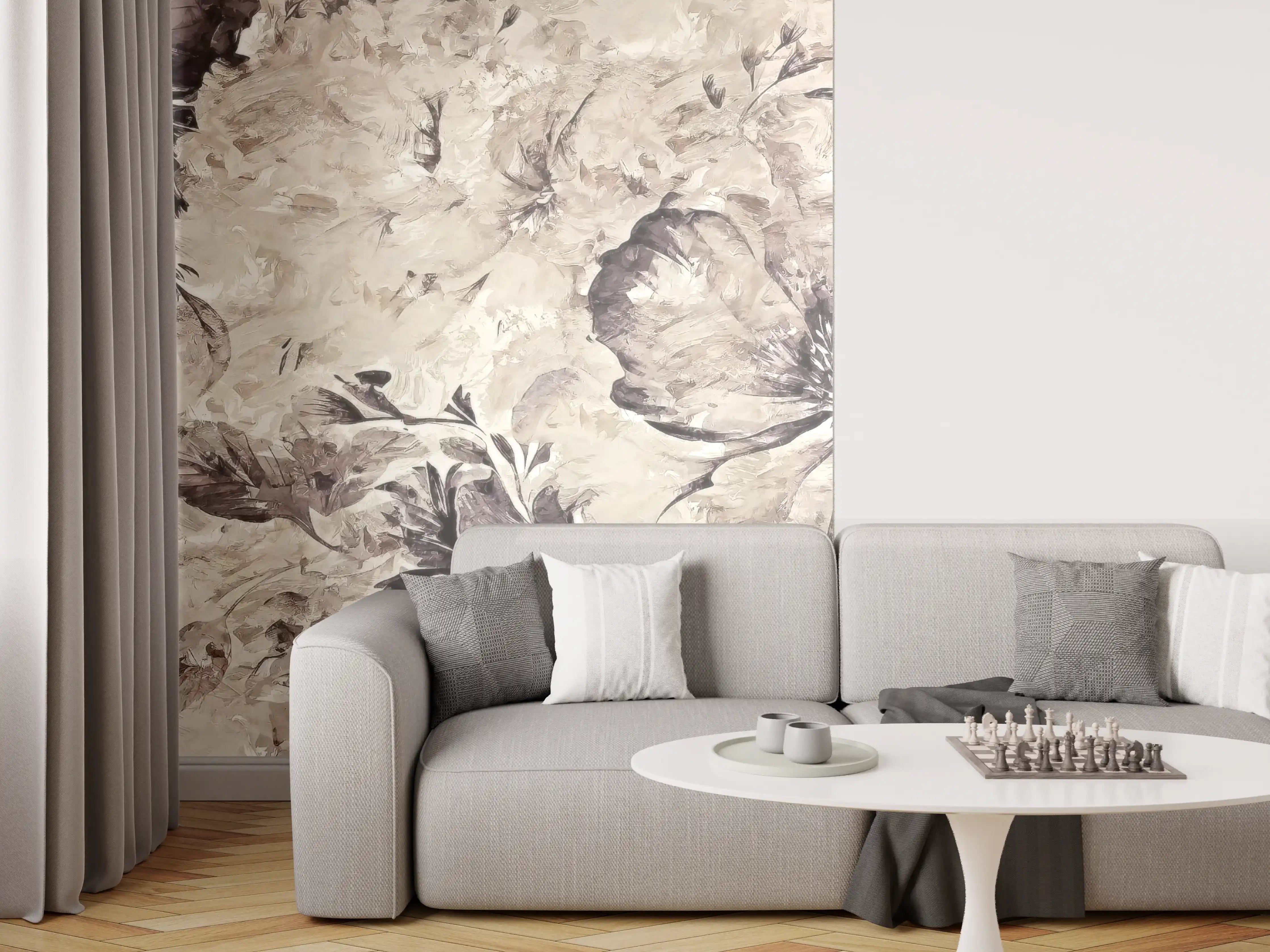 Wandverkleidung Wohnzimmer - Gemälde - Büsche