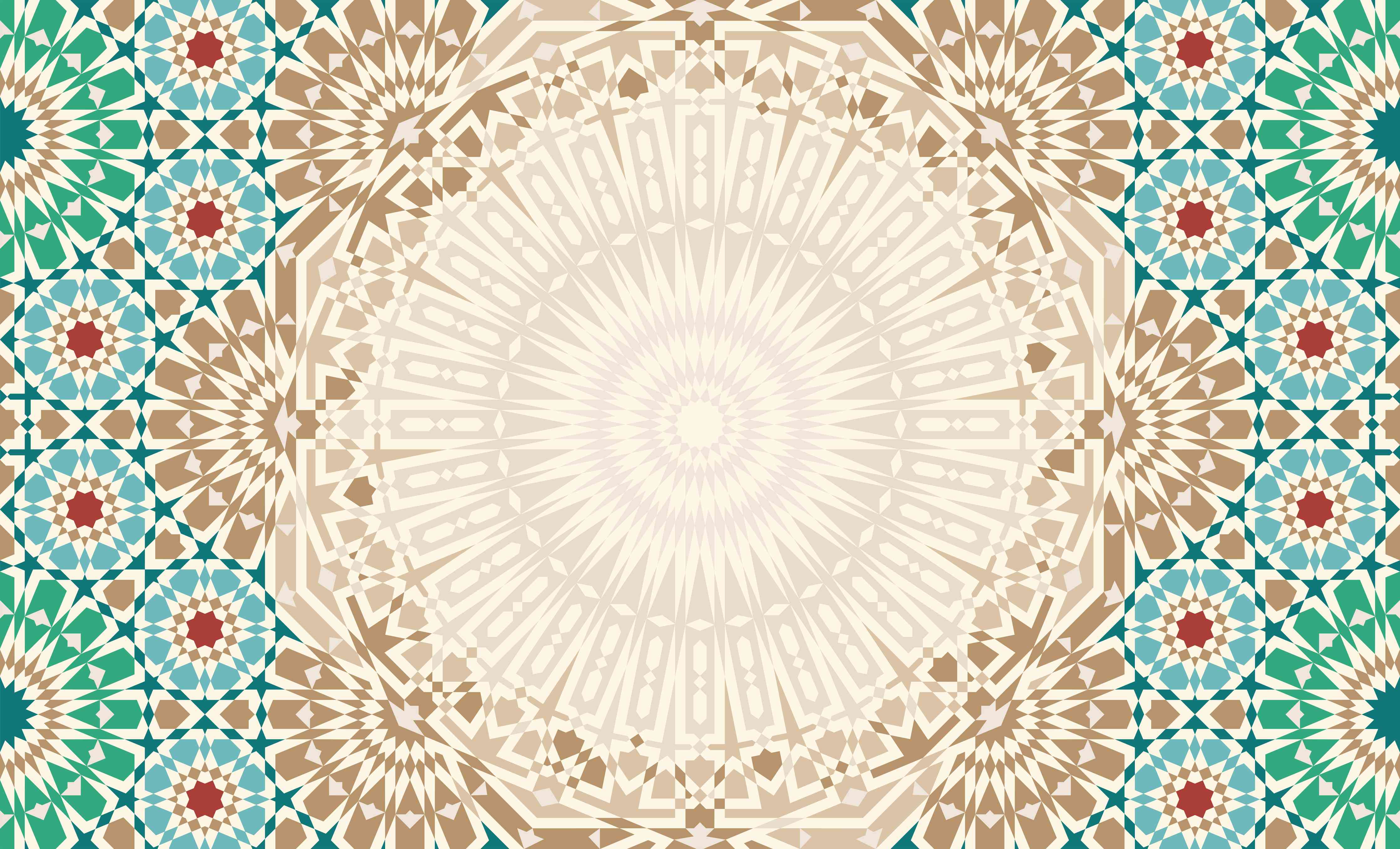 Wandverkleidung Wohnzimmer-Geometrische Mandala-Muster