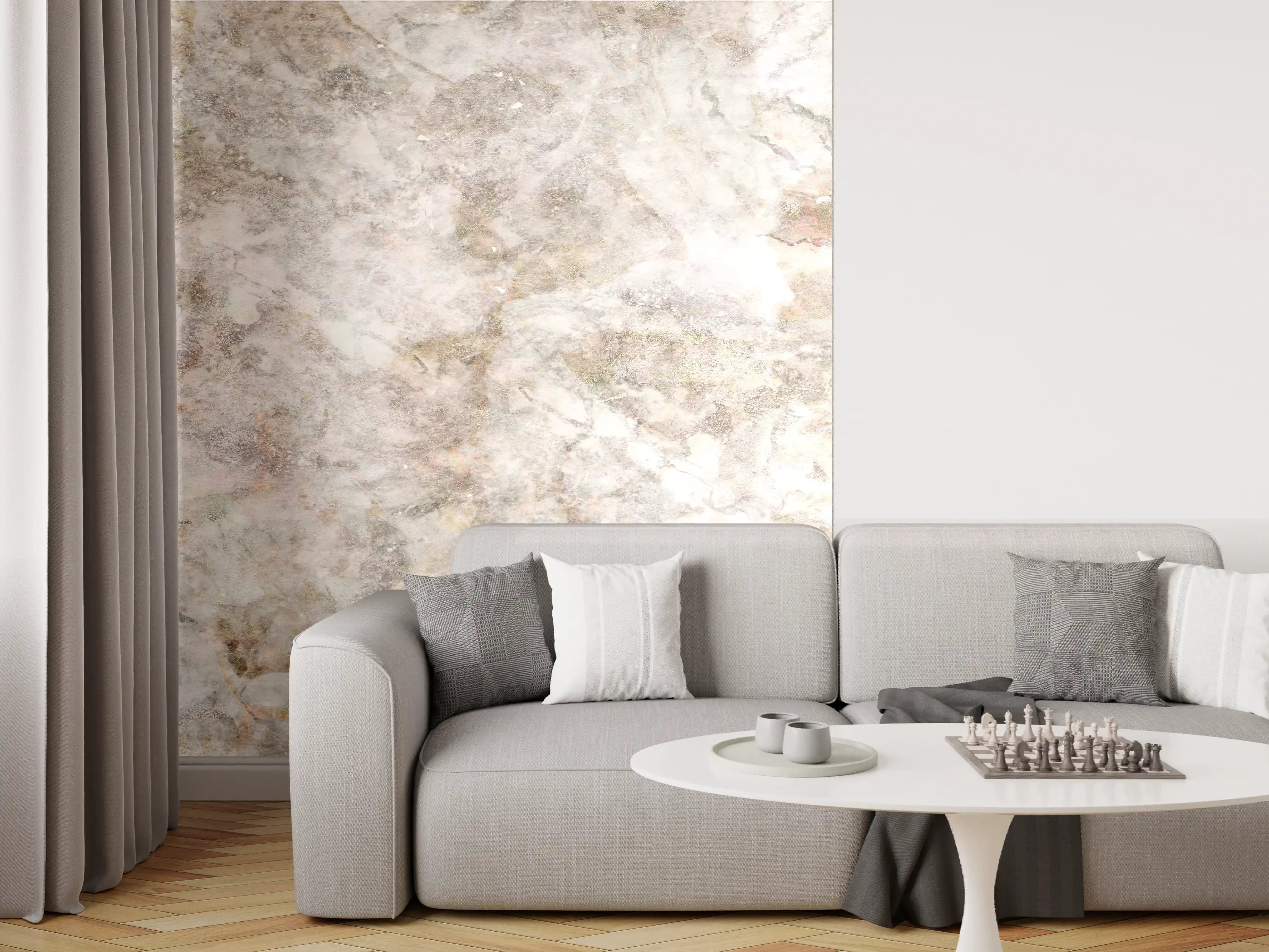 Wandverkleidung Wohnzimmer - Glänzende abstrakte Marmortextur