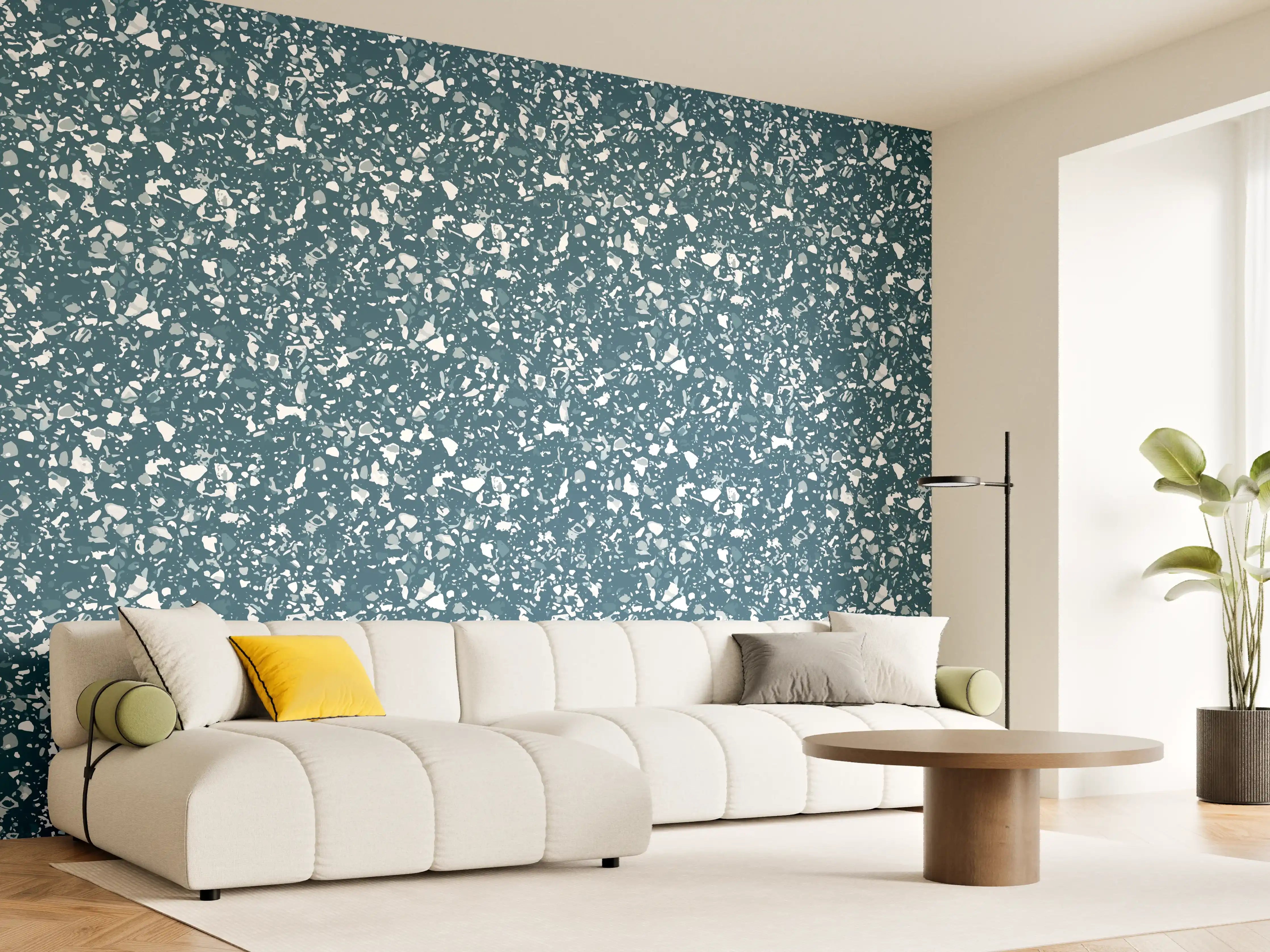 Wandverkleidung Wohnzimmer - Glitzernde, strukturierte Oberfläche