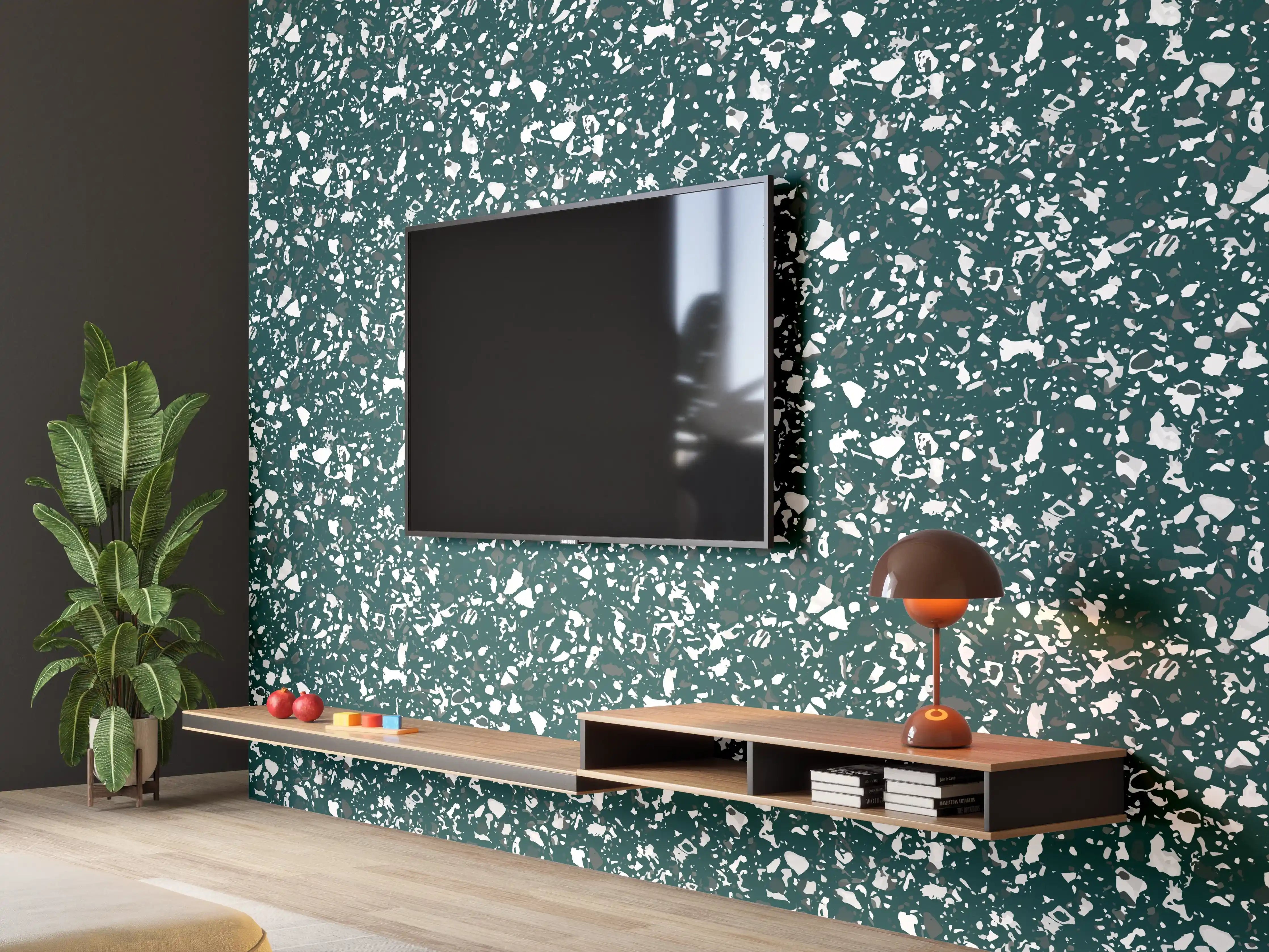 Wandverkleidung Wohnzimmer - Glitzernder Weihnachtszauber