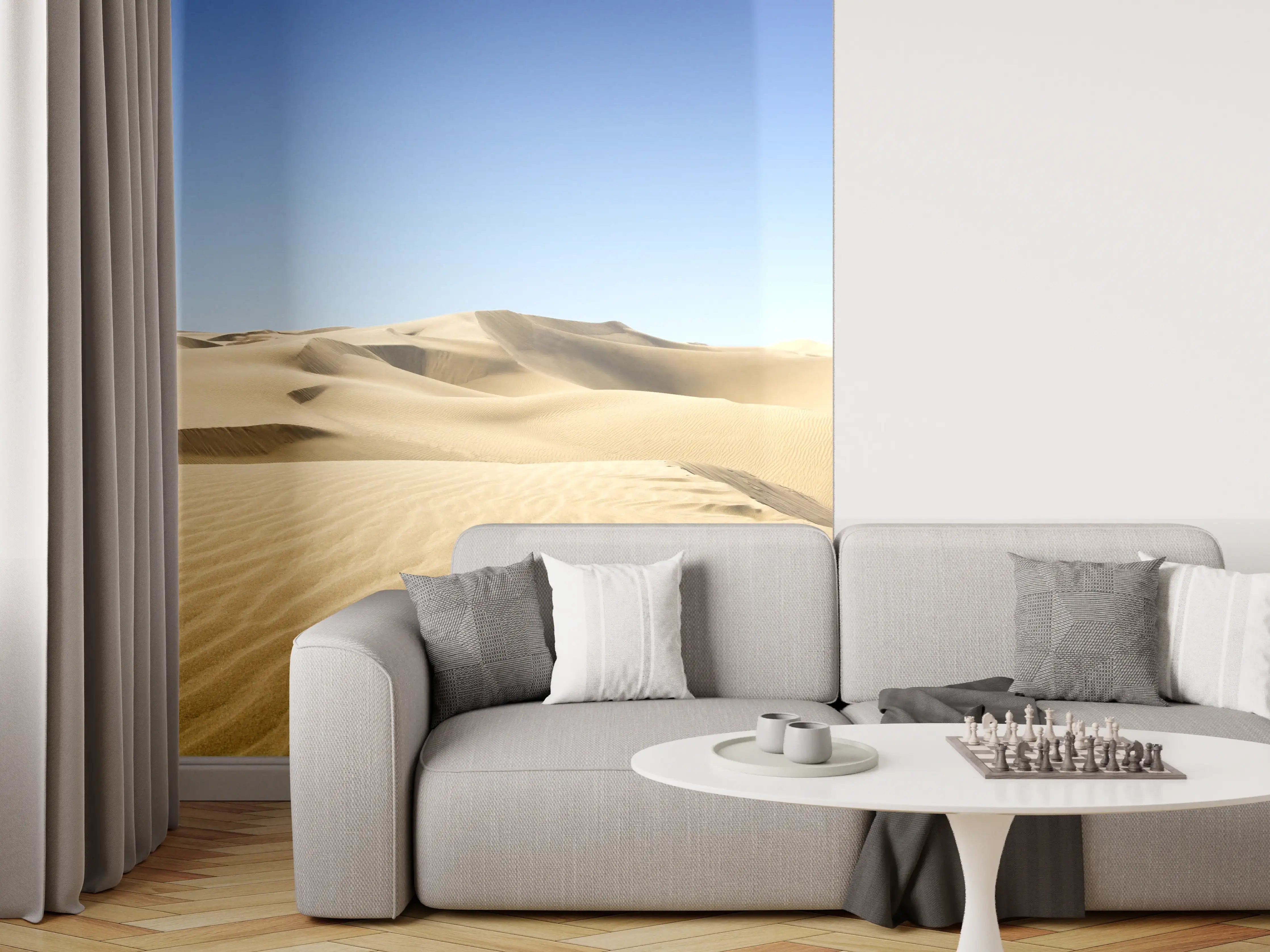 Wandverkleidung Wohnzimmer - Gold desert
