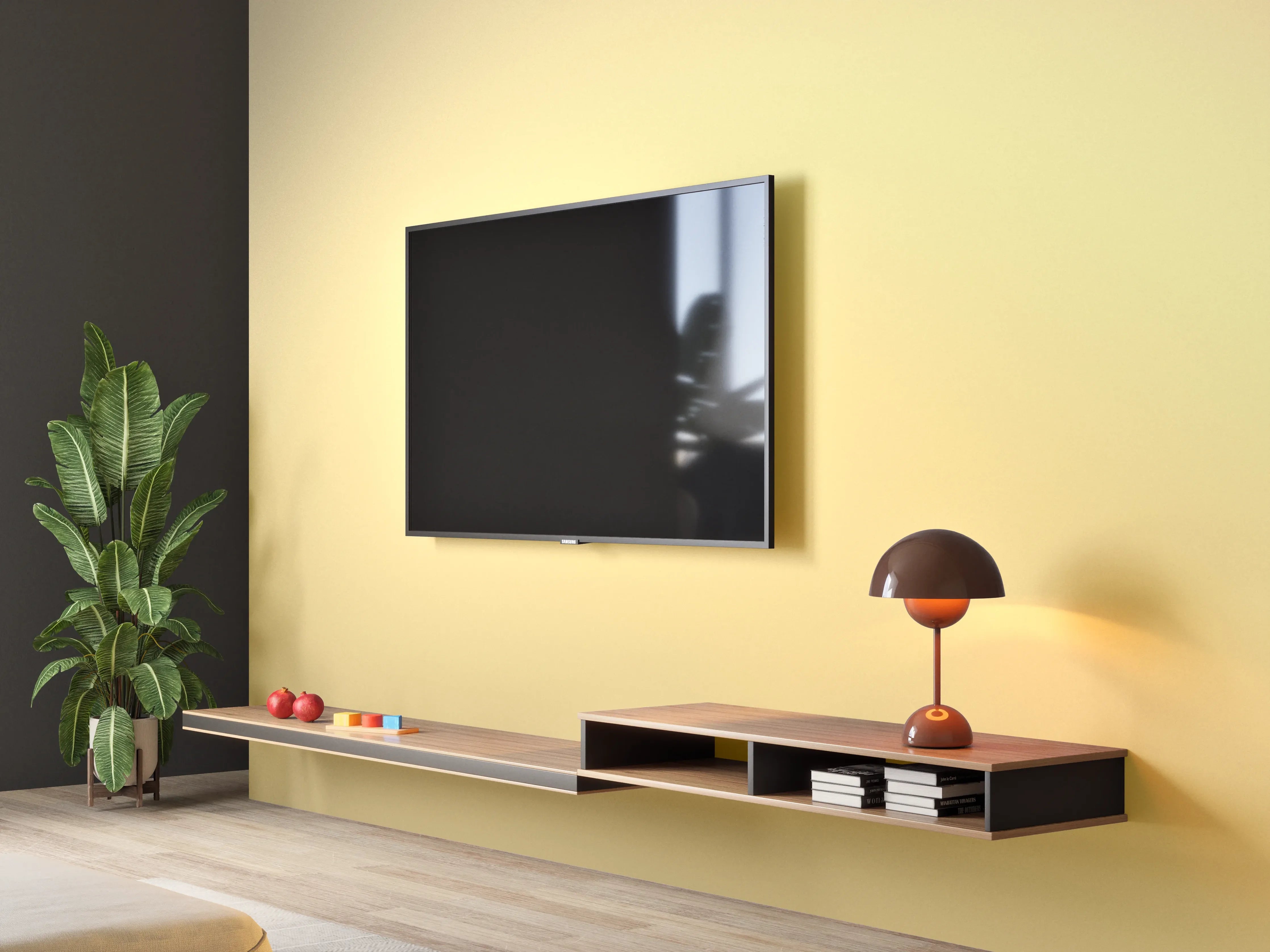 Wandverkleidung Wohnzimmer - Goldenes Licht - Stilvolles Hintergrundbild