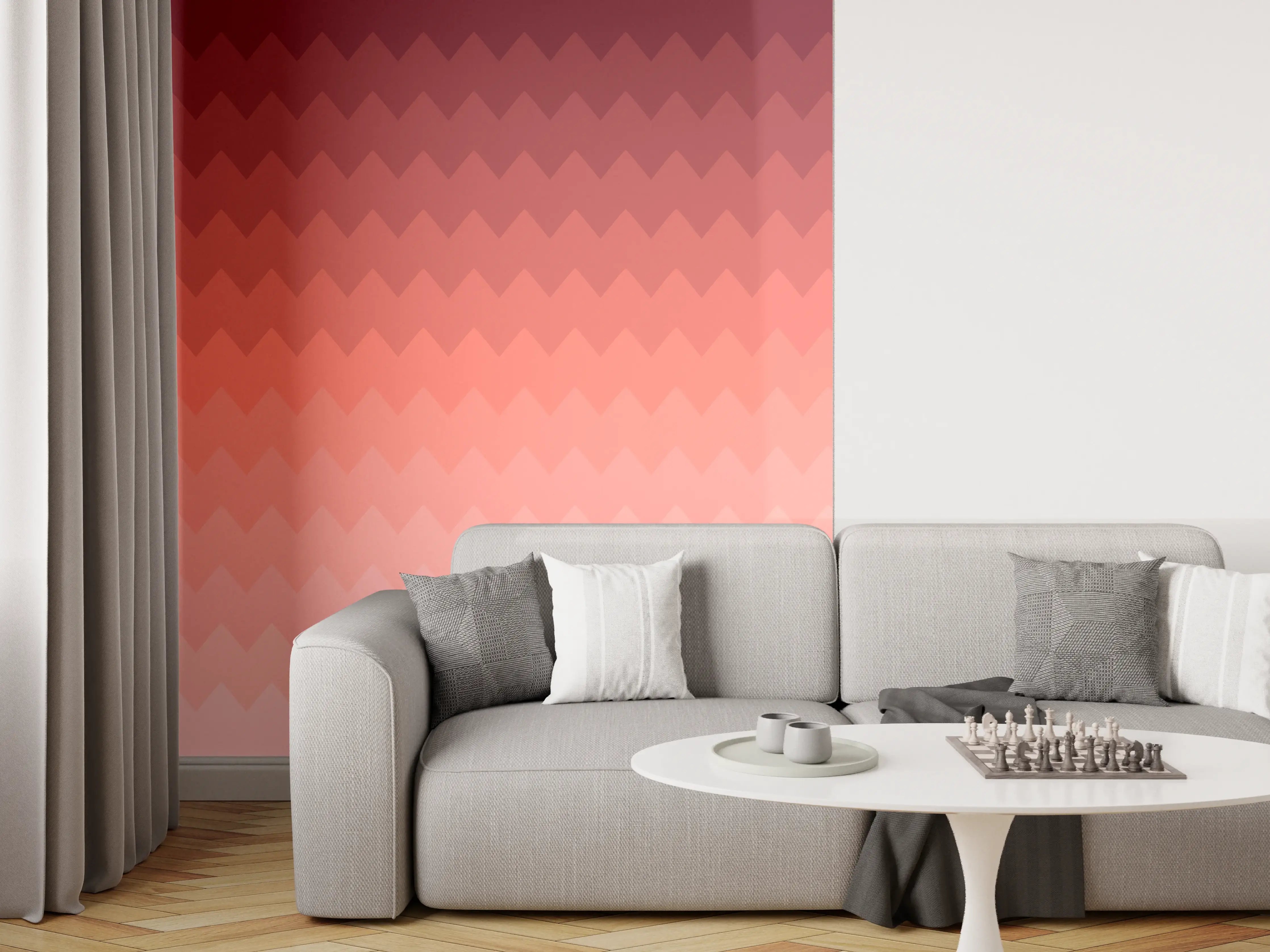 Wandverkleidung Wohnzimmer - Gradient oder Farbverlauf in warmen Tönen