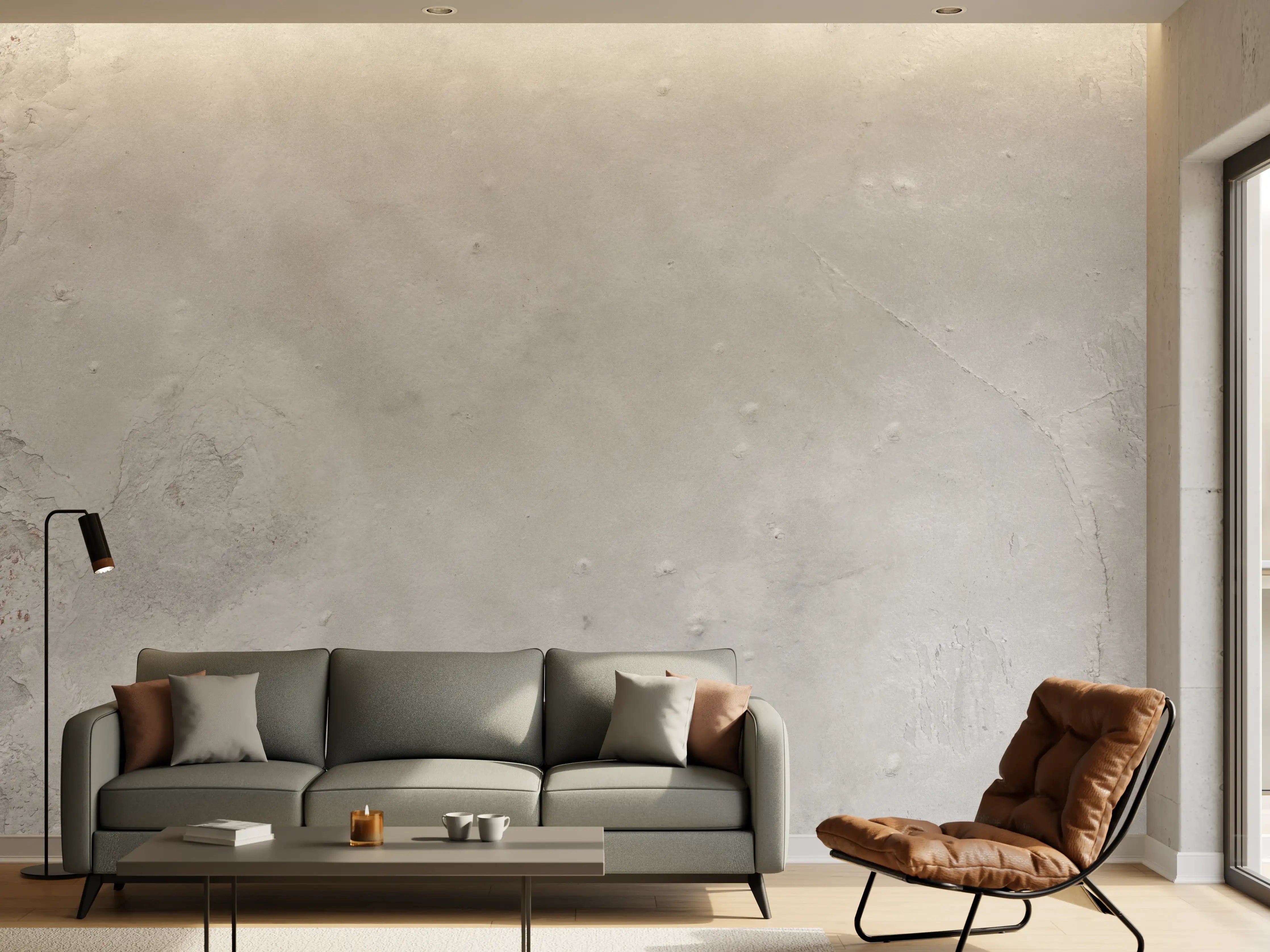 Wandverkleidung Wohnzimmer - Gräuliche Naturstein Textur