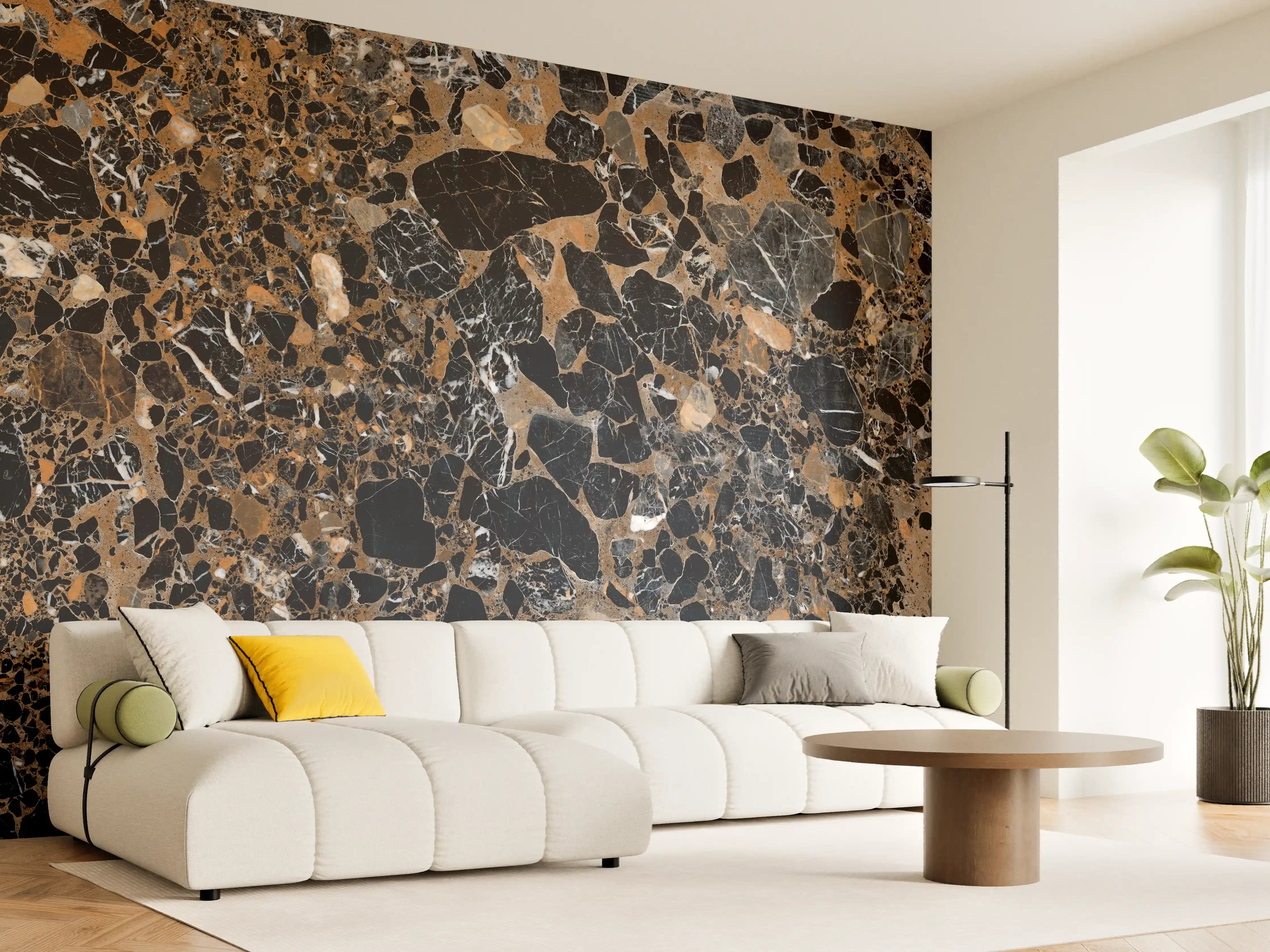 Wandverkleidung Wohnzimmer - Granit luxus Textur