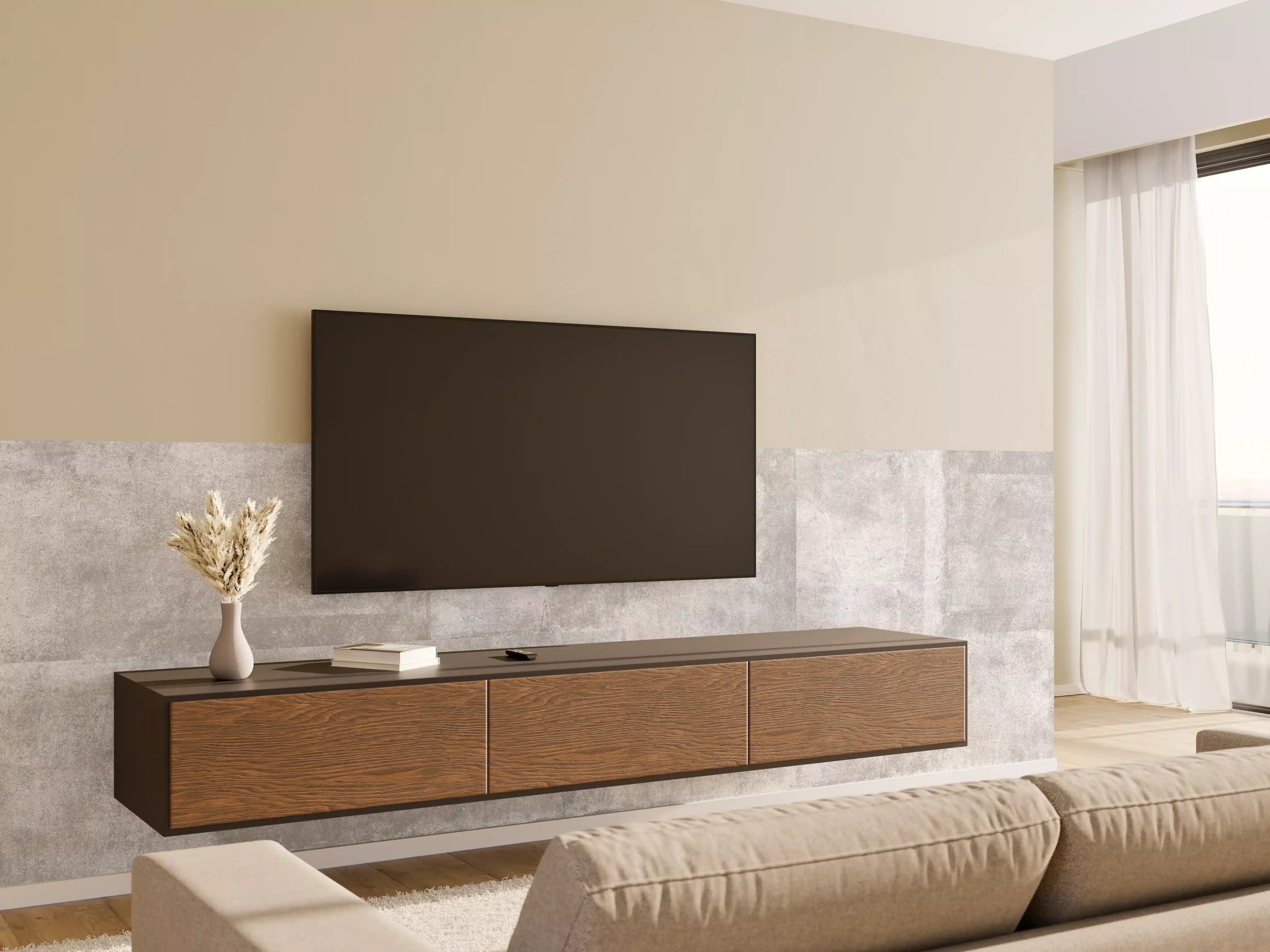 Wandverkleidung Wohnzimmer - Grau-Weiße Zementwand Textur