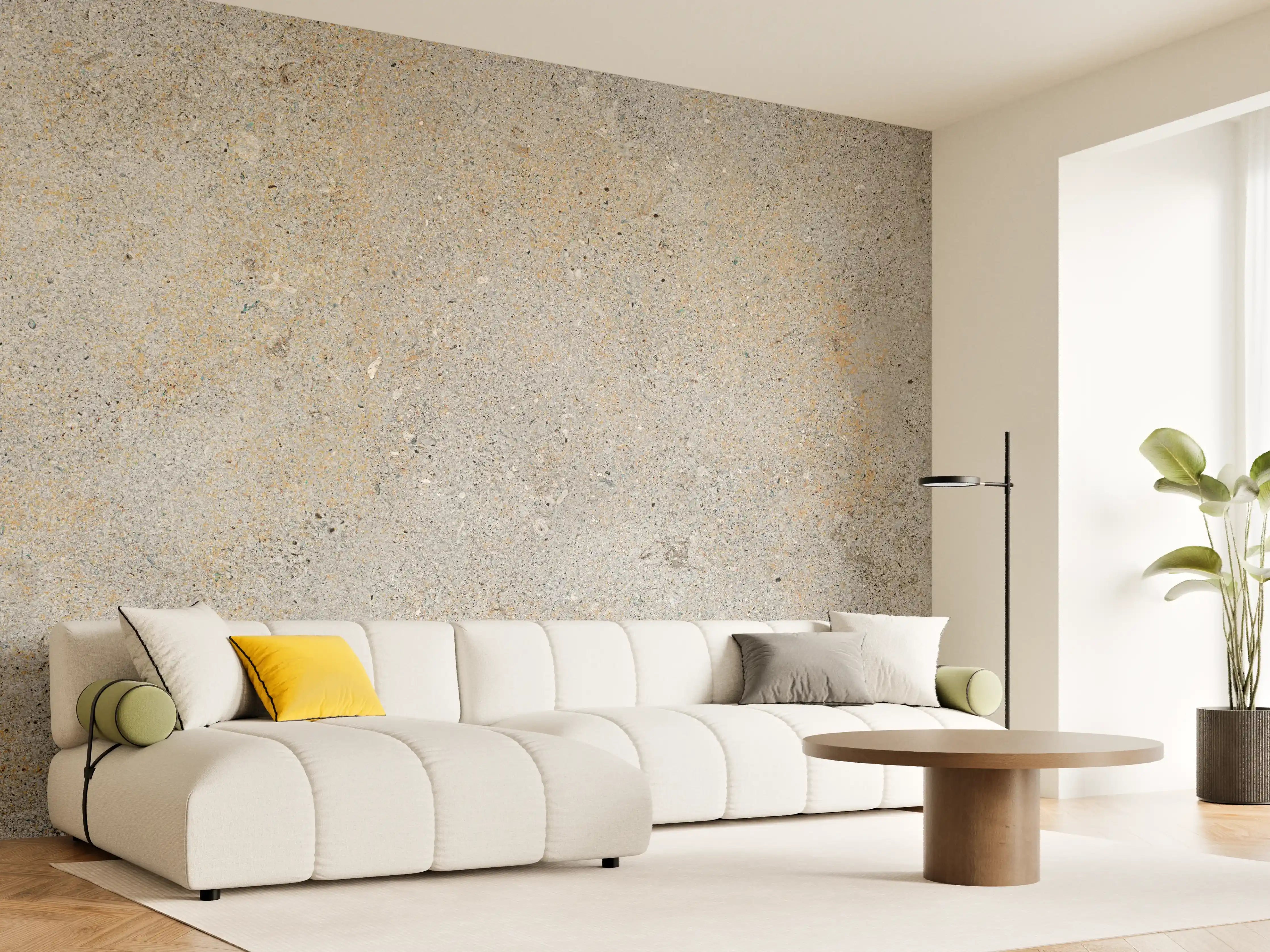 Wandverkleidung Wohnzimmer - Grau städtische Marmortextur