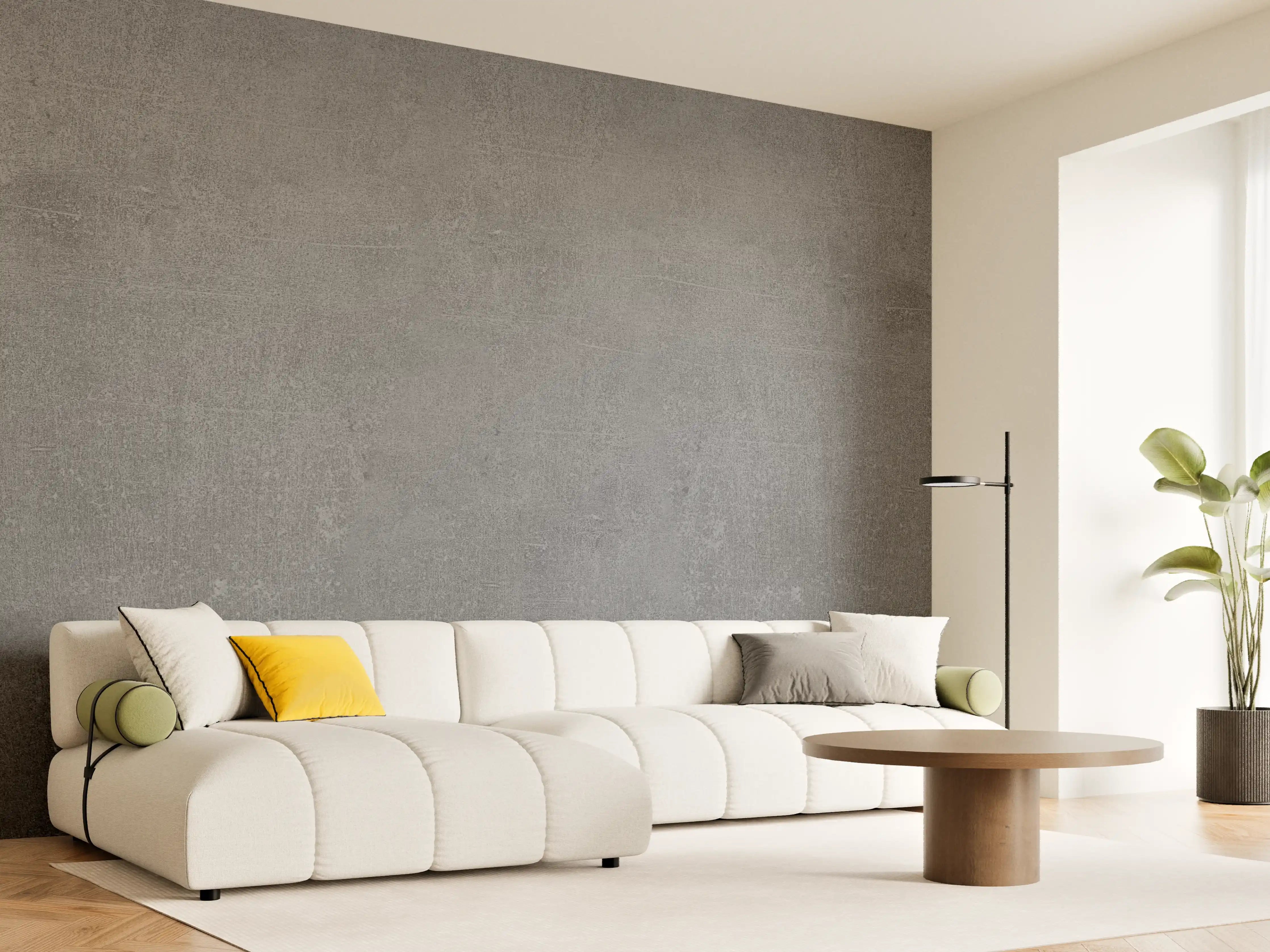 Wandverkleidung Wohnzimmer - Graue Anthrazite Beton Textur