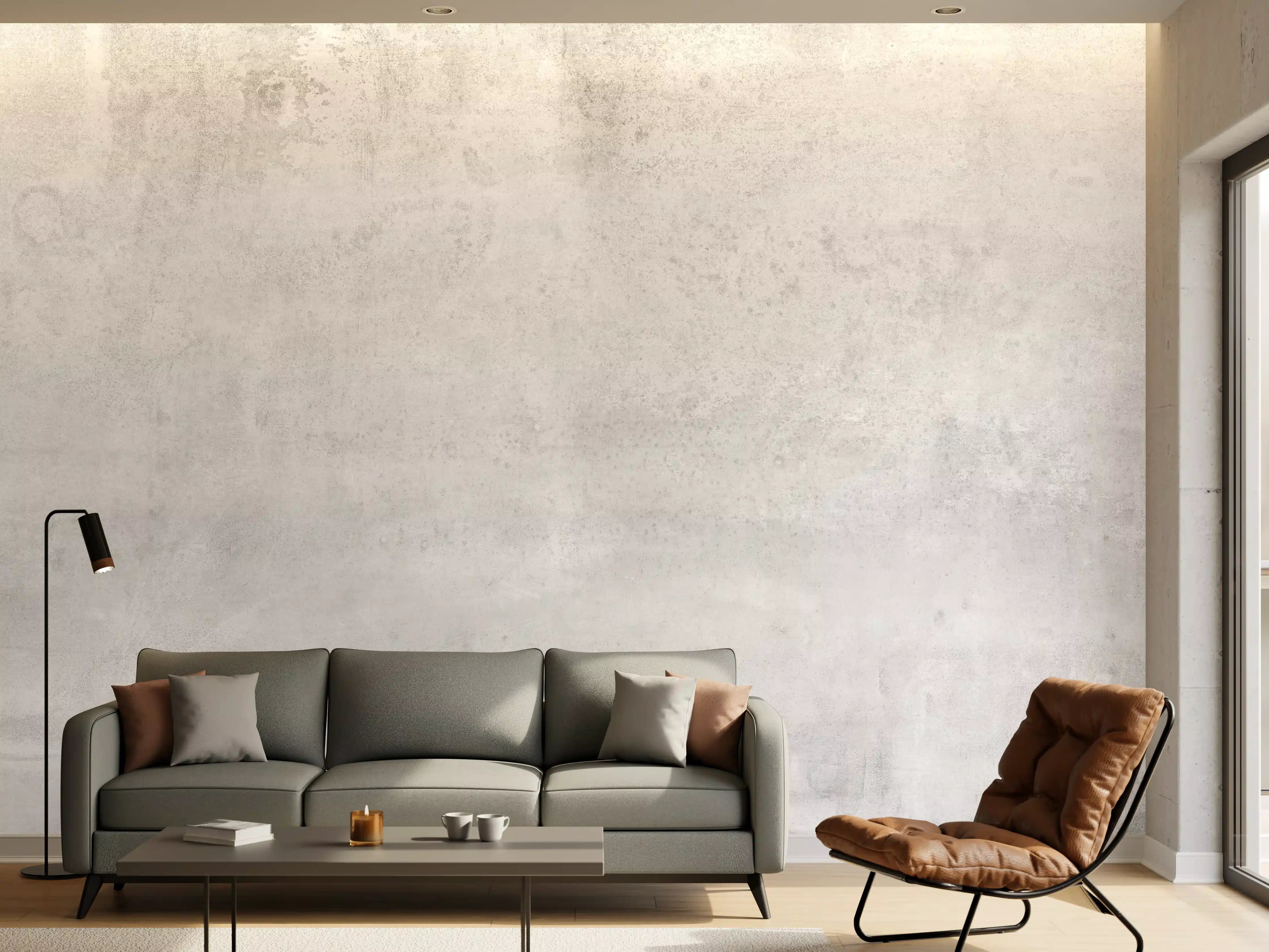 Wandverkleidung Wohnzimmer - Graue Grunge Betonwand