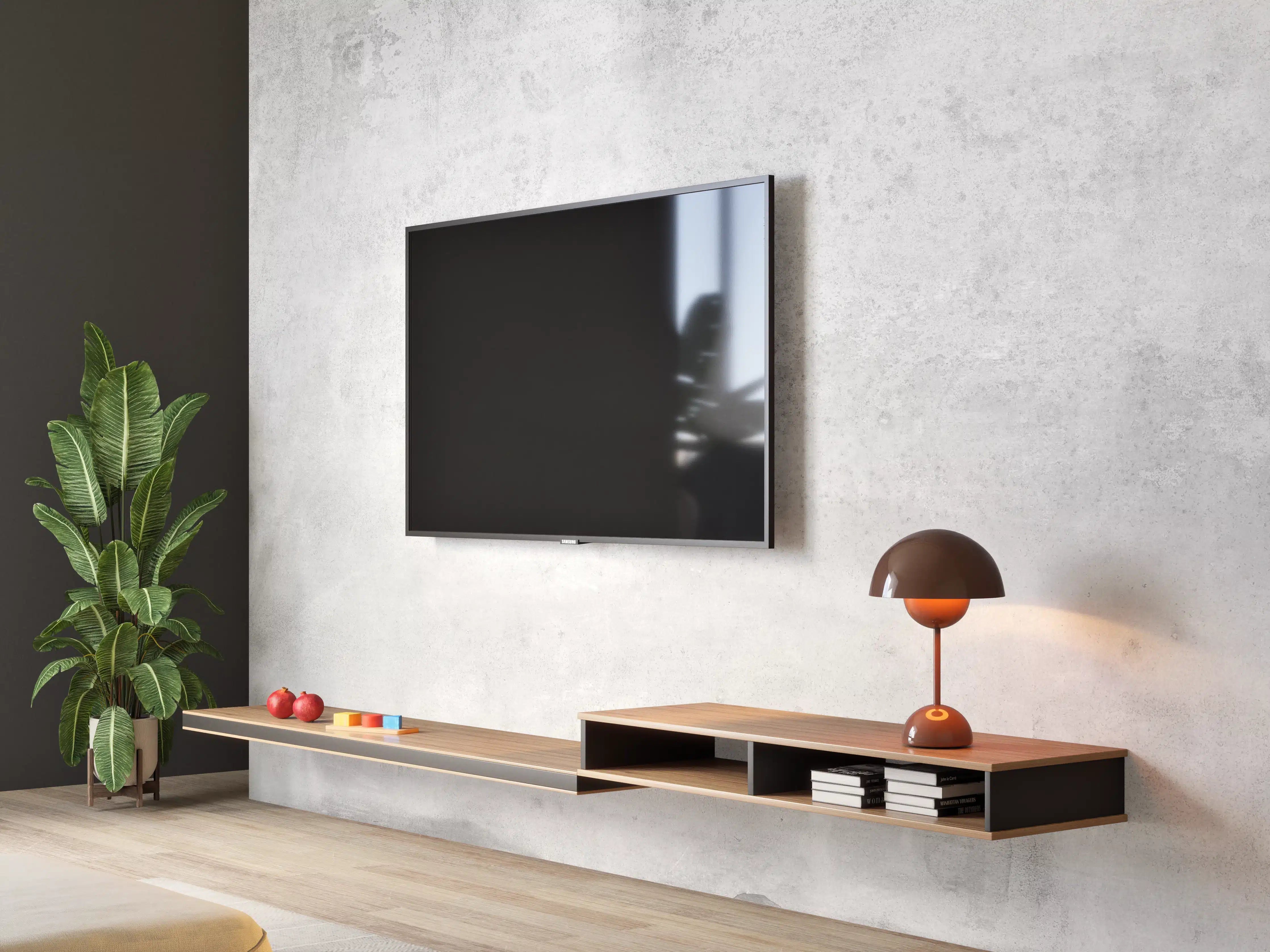 Wandverkleidung Wohnzimmer - Graue Grunge Betonwand