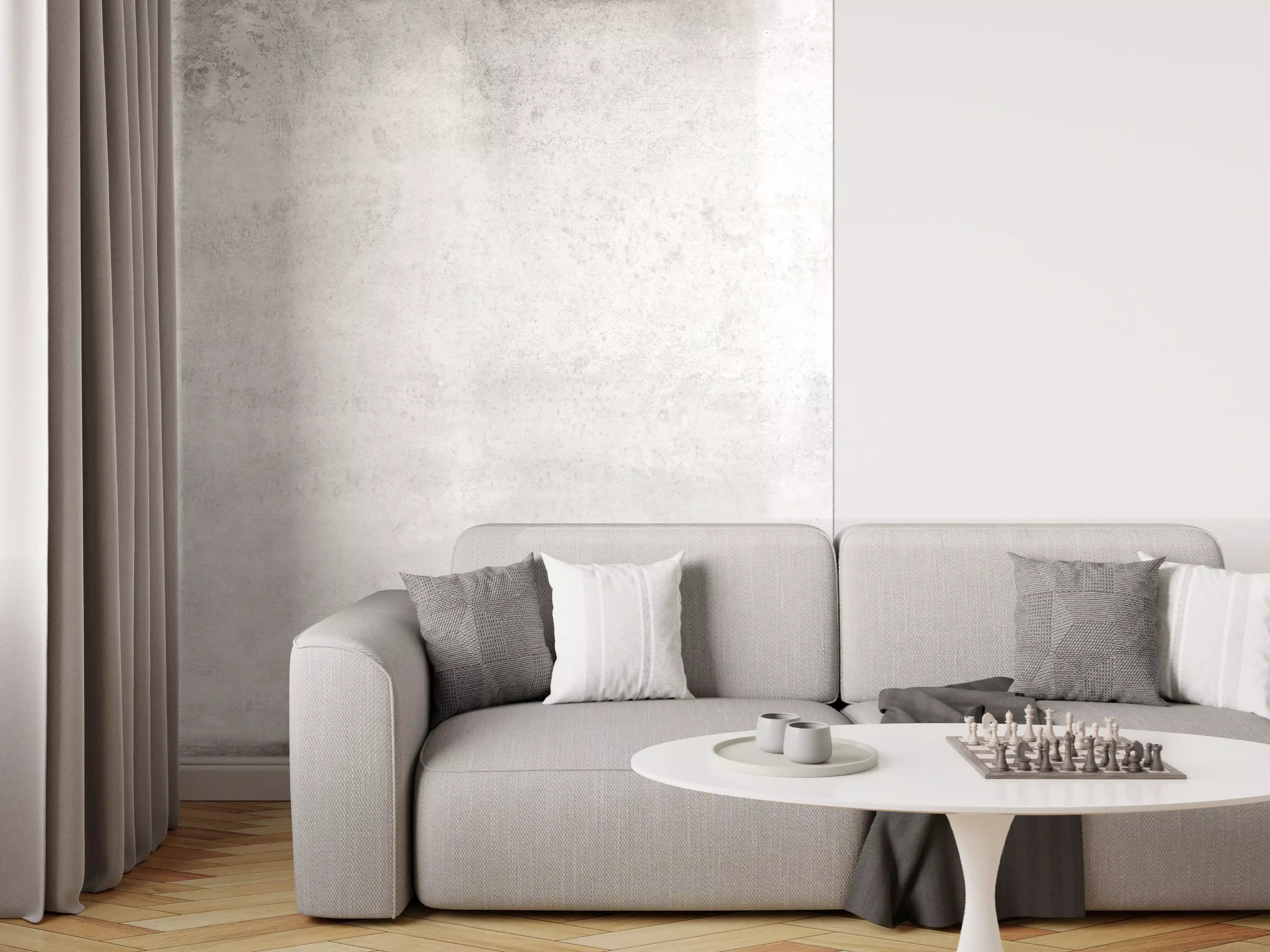 Wandverkleidung Wohnzimmer - Graue Grunge Betonwand