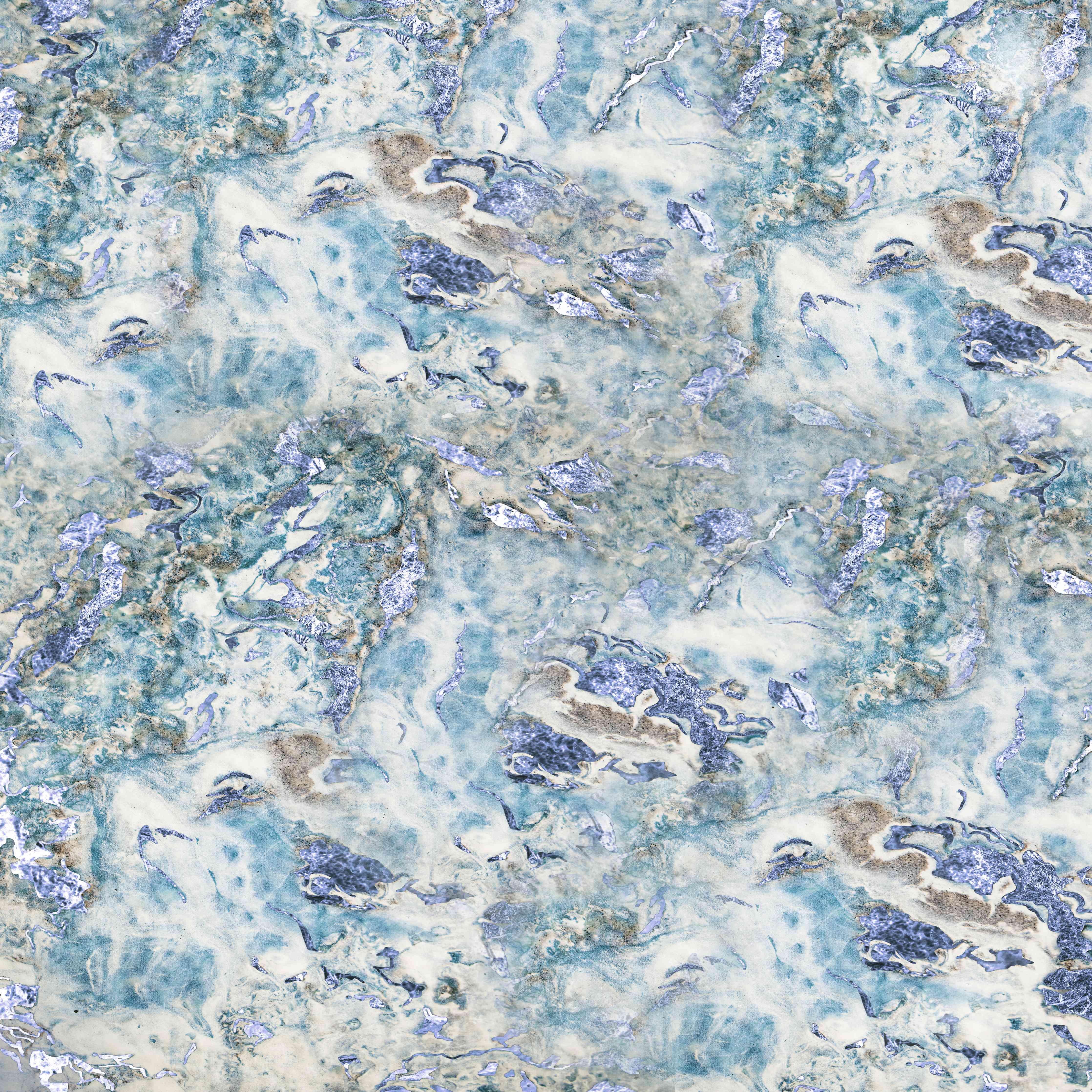 Wandverkleidung Wohnzimmer-Graue Marmoroptik Fliese mit Weißmotiven