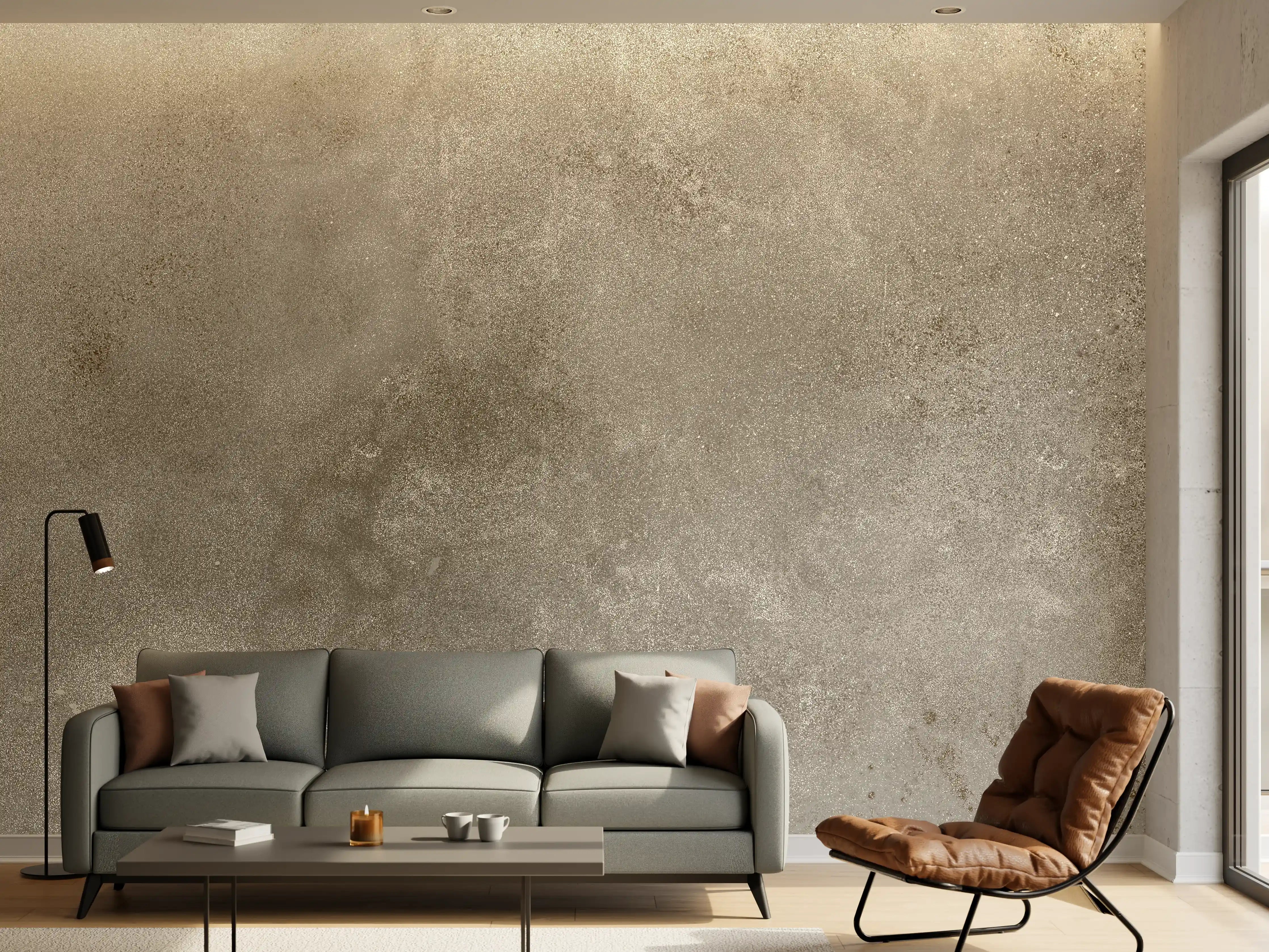 Wandverkleidung Wohnzimmer - Graue alte Kalksteinwand