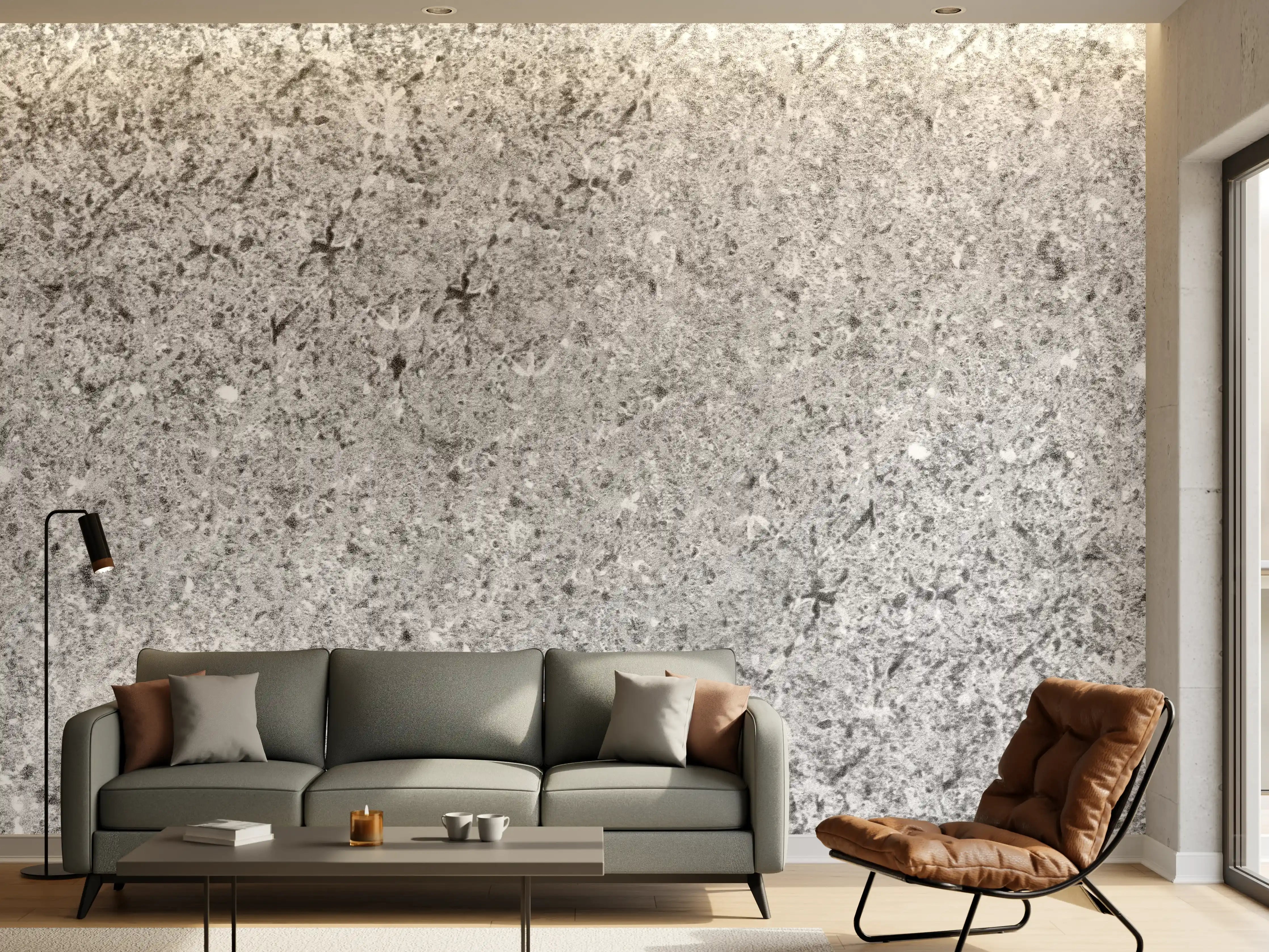 Wandverkleidung Wohnzimmer - Graue schäbige Betonwand