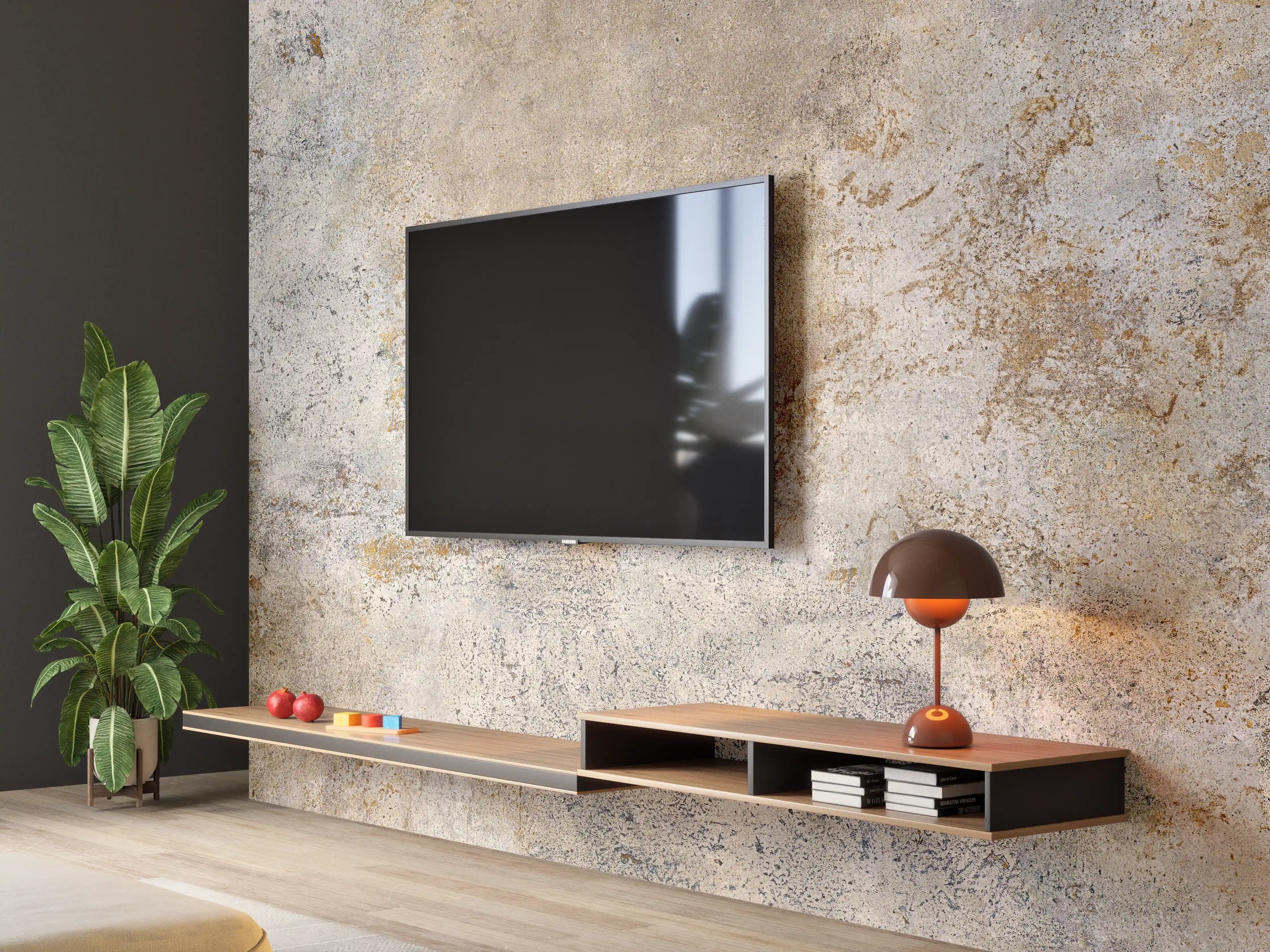 Wandverkleidung Wohnzimmer - Grauer Zement Hintergrund