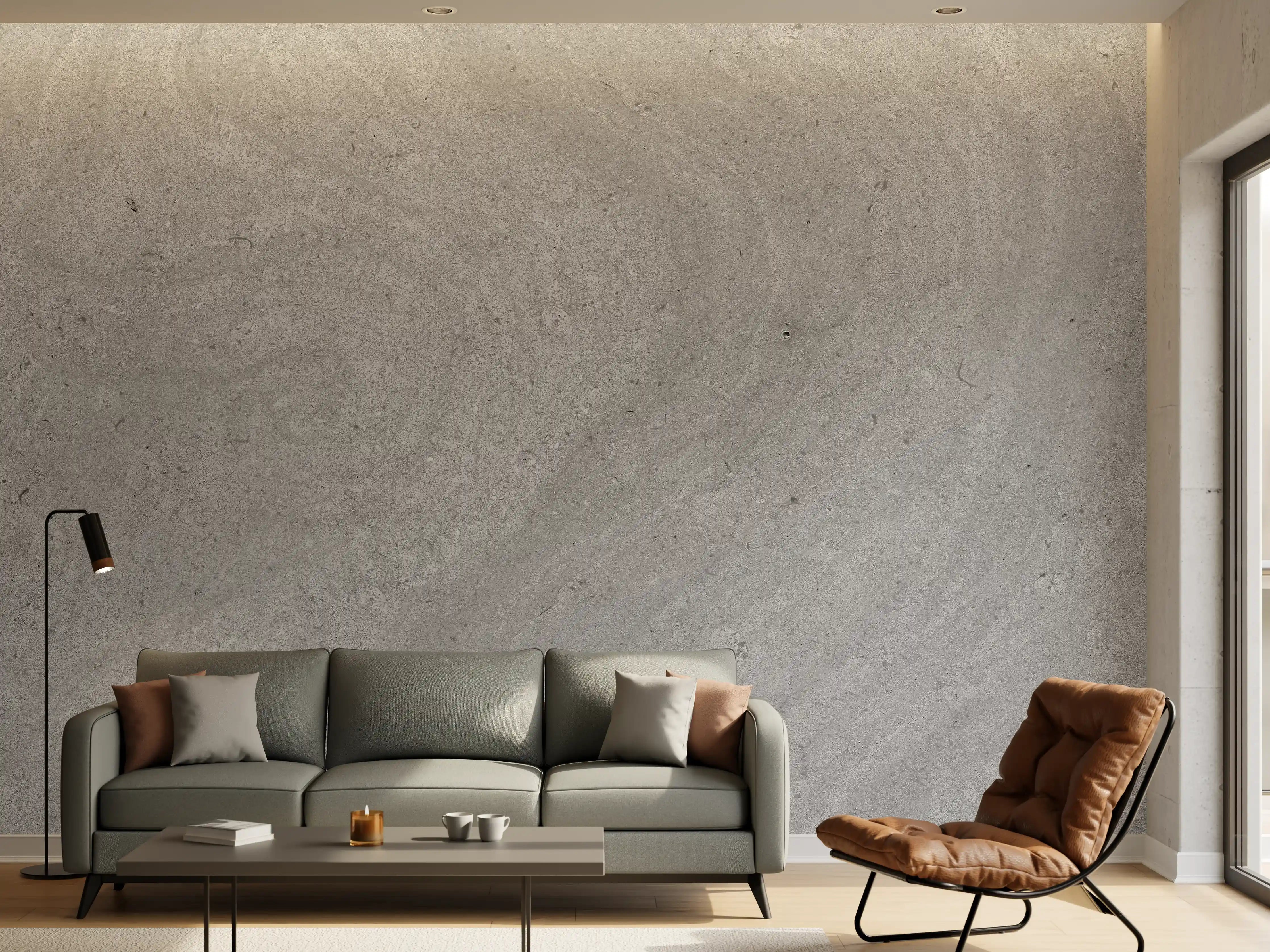 Wandverkleidung Wohnzimmer - Grauer krauser Marmor