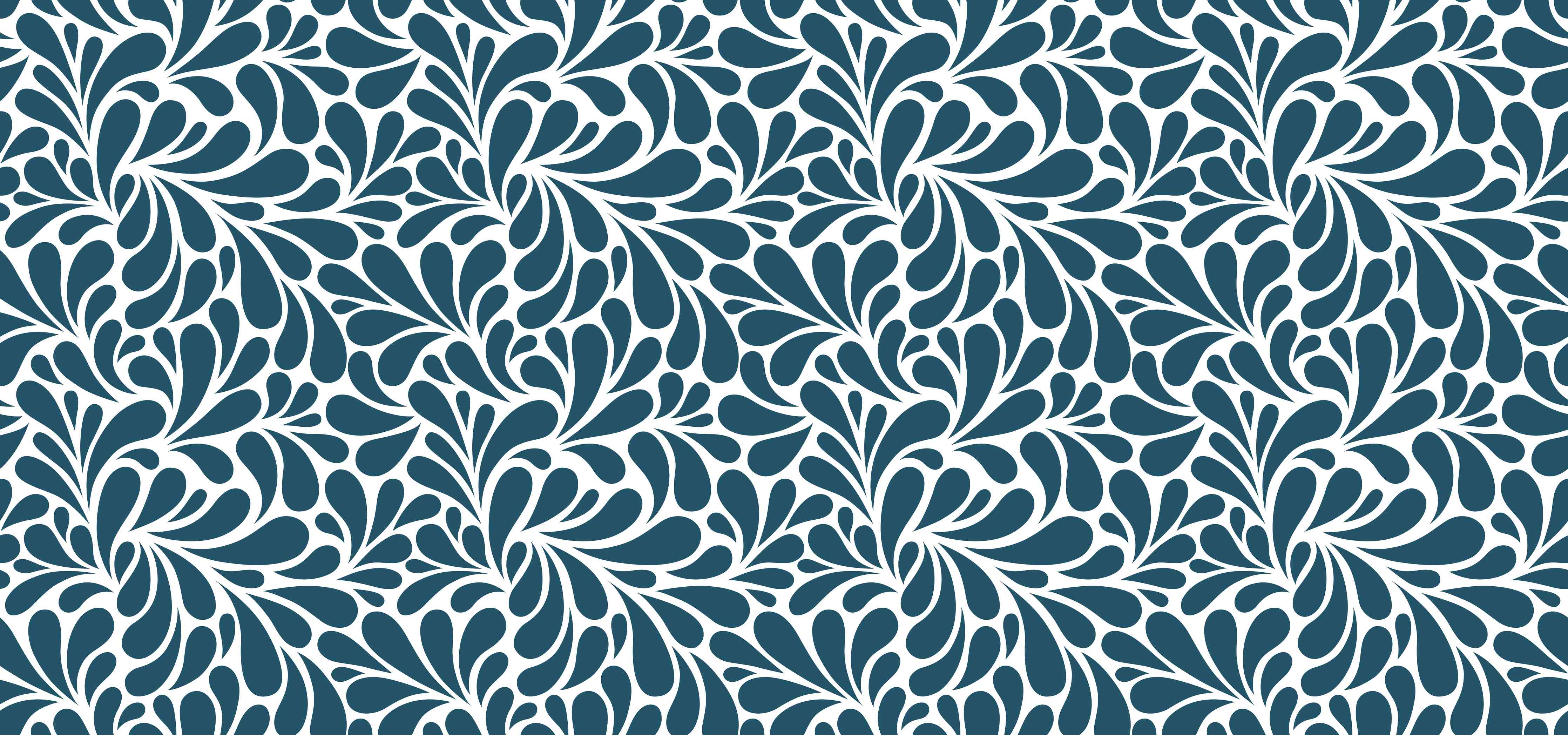Wandverkleidung Wohnzimmer-Graues Blättermuster in Blau und Weiß