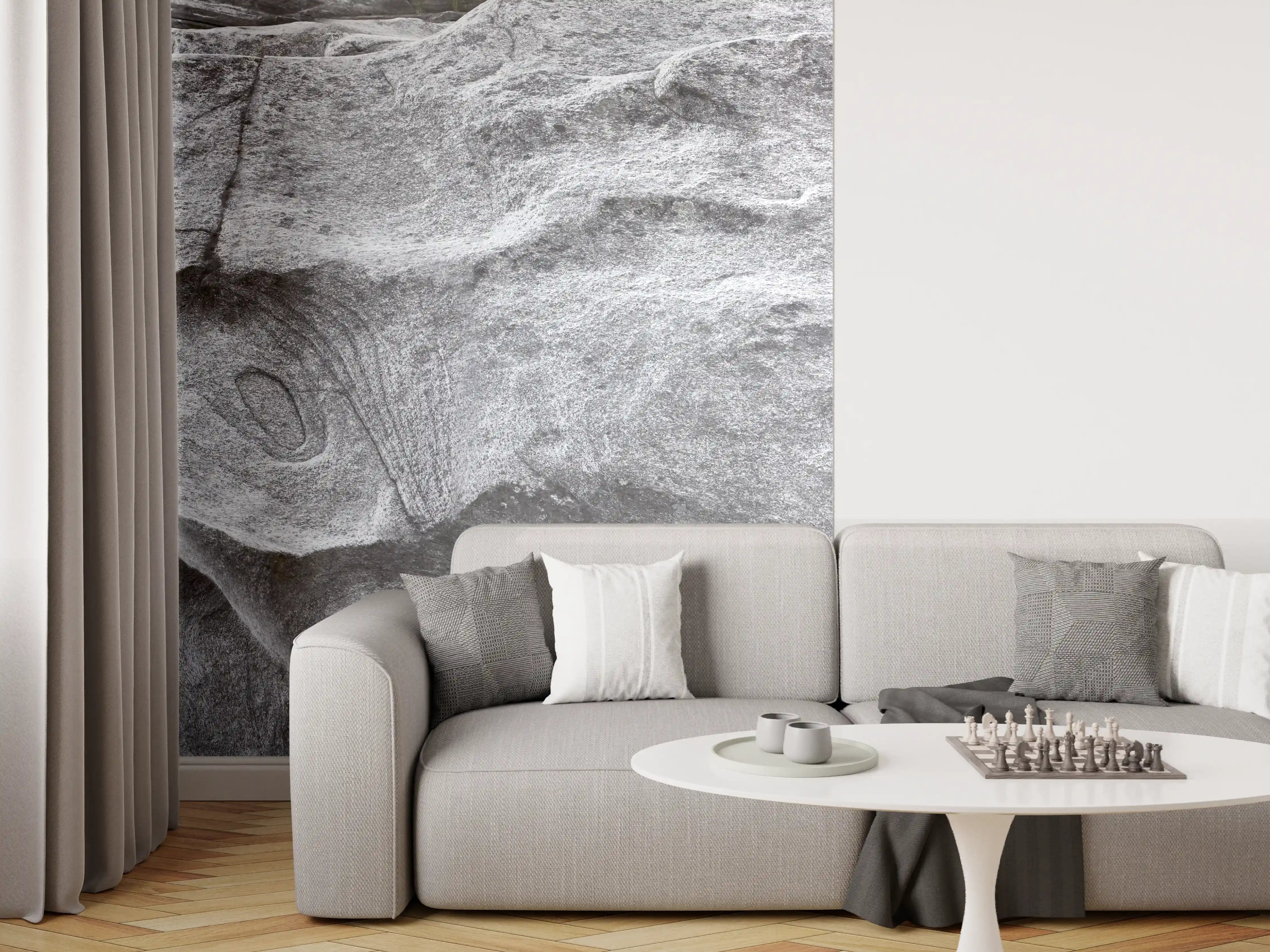Wandverkleidung Wohnzimmer - Grauschattierter Verzasca-Felsen