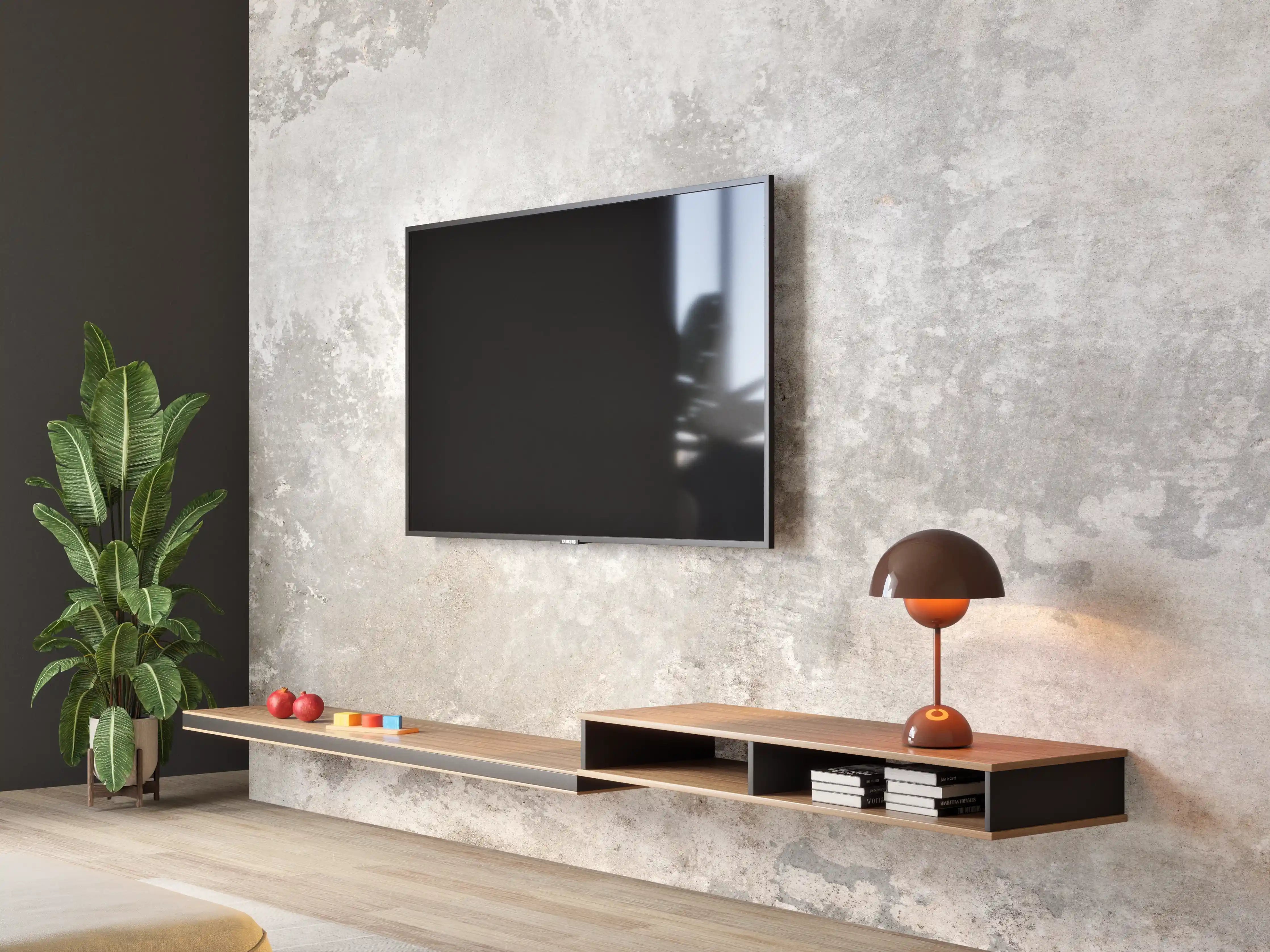 Wandverkleidung Wohnzimmer - Grunge Zement Wandtextur