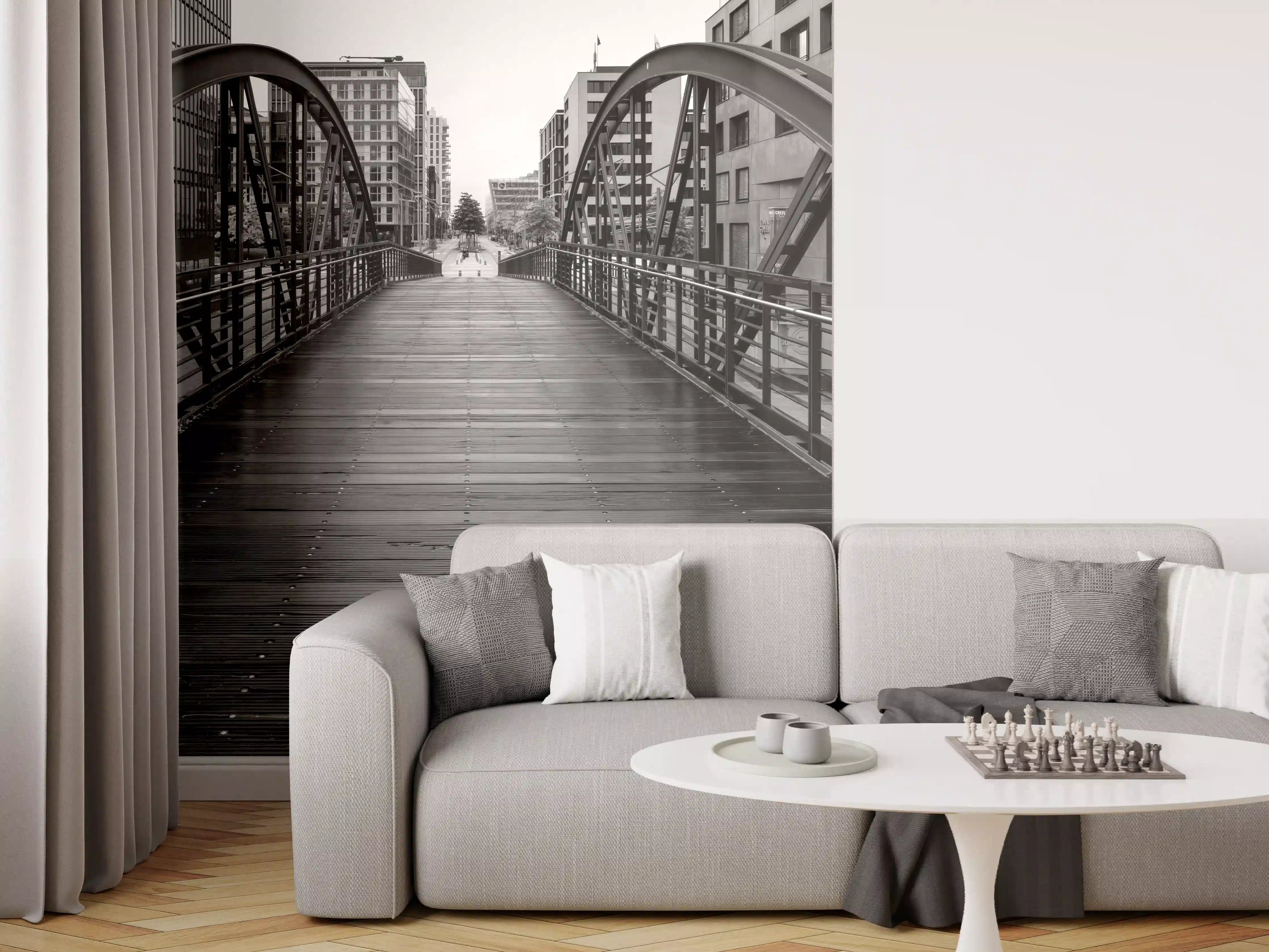 Wandverkleidung Wohnzimmer - Hamburg - magische Brücke