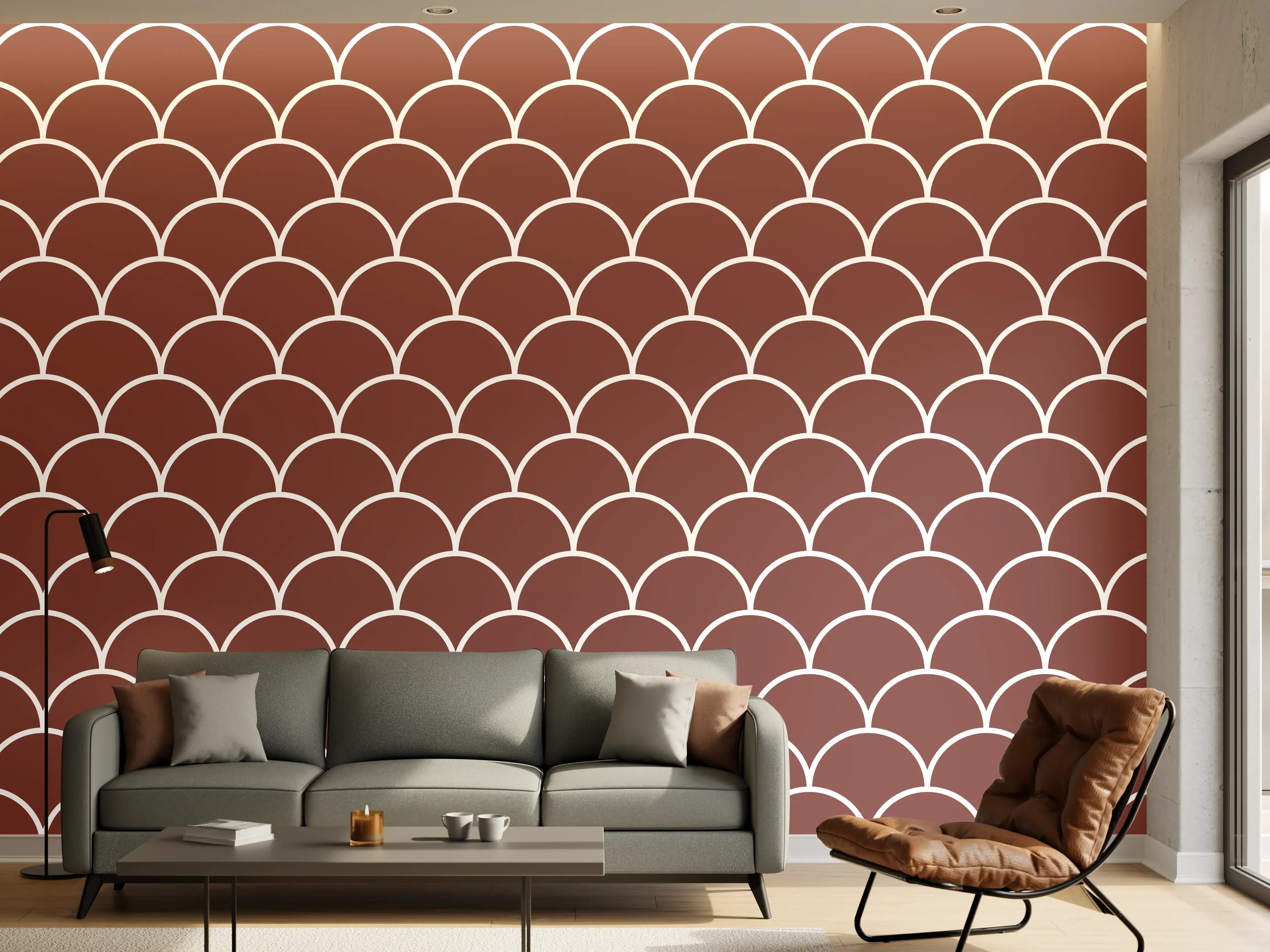 Wandverkleidung Wohnzimmer - Harmonisierende Rosarote Mustertapete