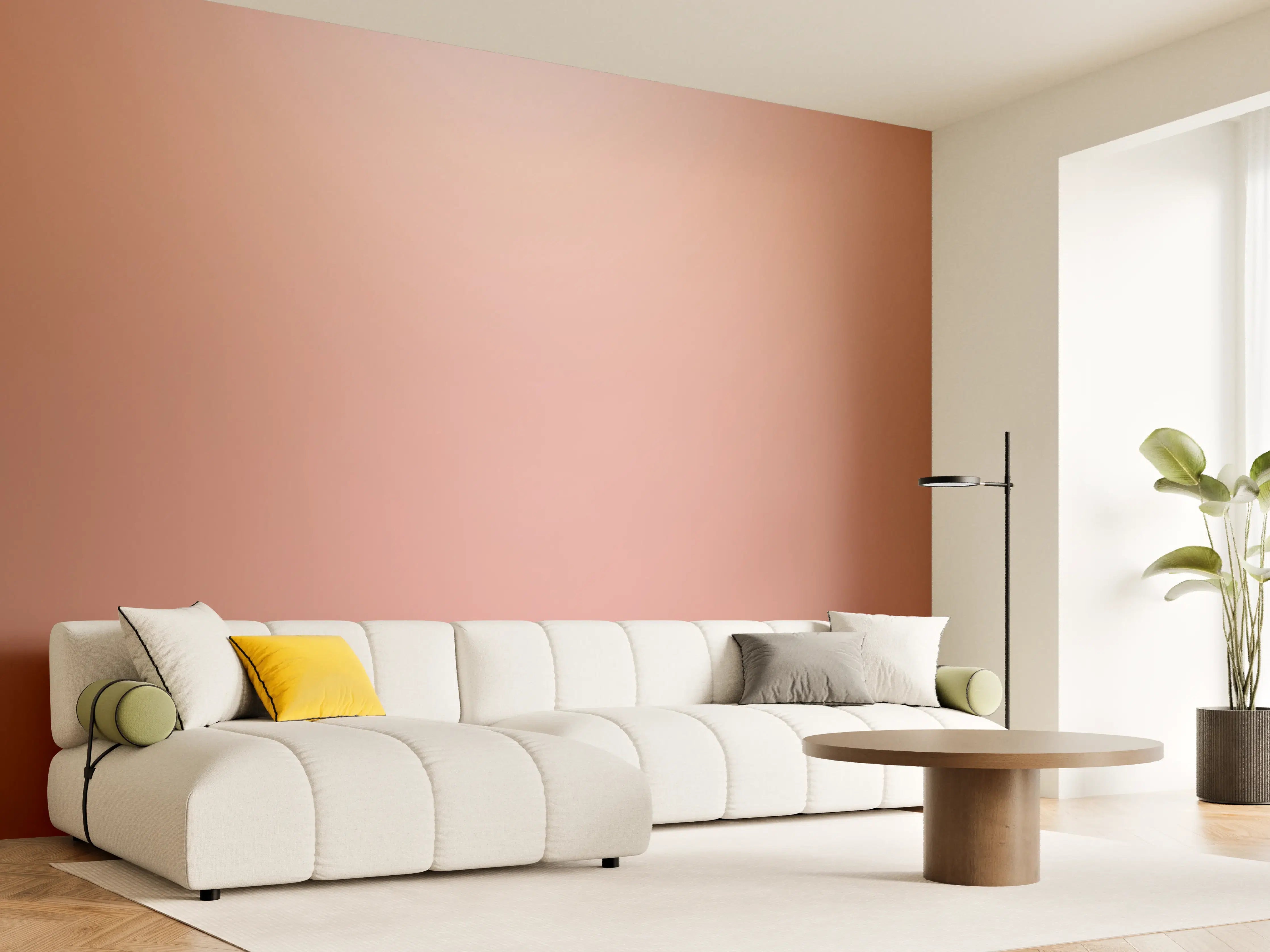 Wandverkleidung Wohnzimmer - Hautfarbene Nahaufnahme