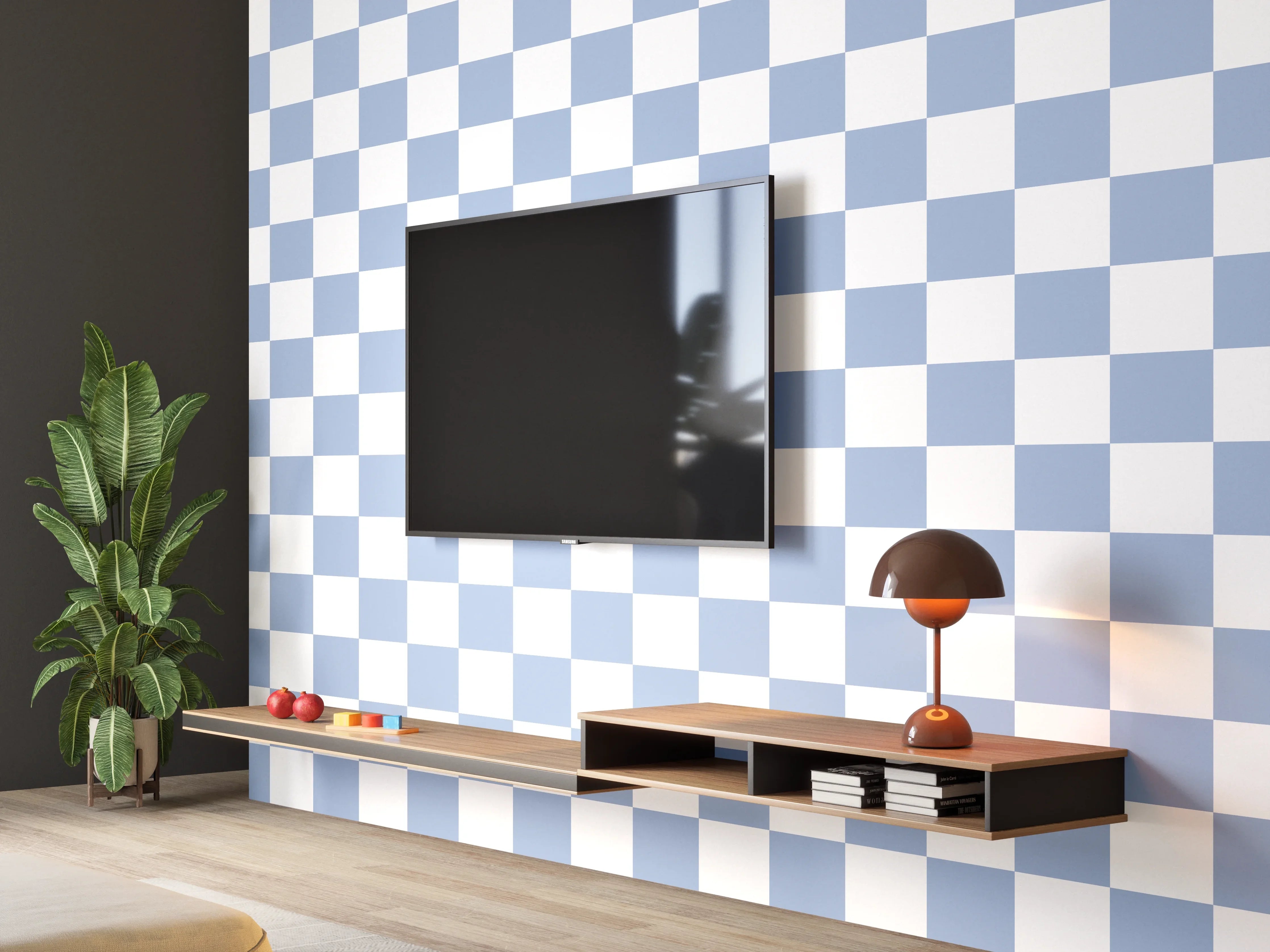 Wandverkleidung Wohnzimmer - Helle, moderne Interior-Deko mit Grautönen