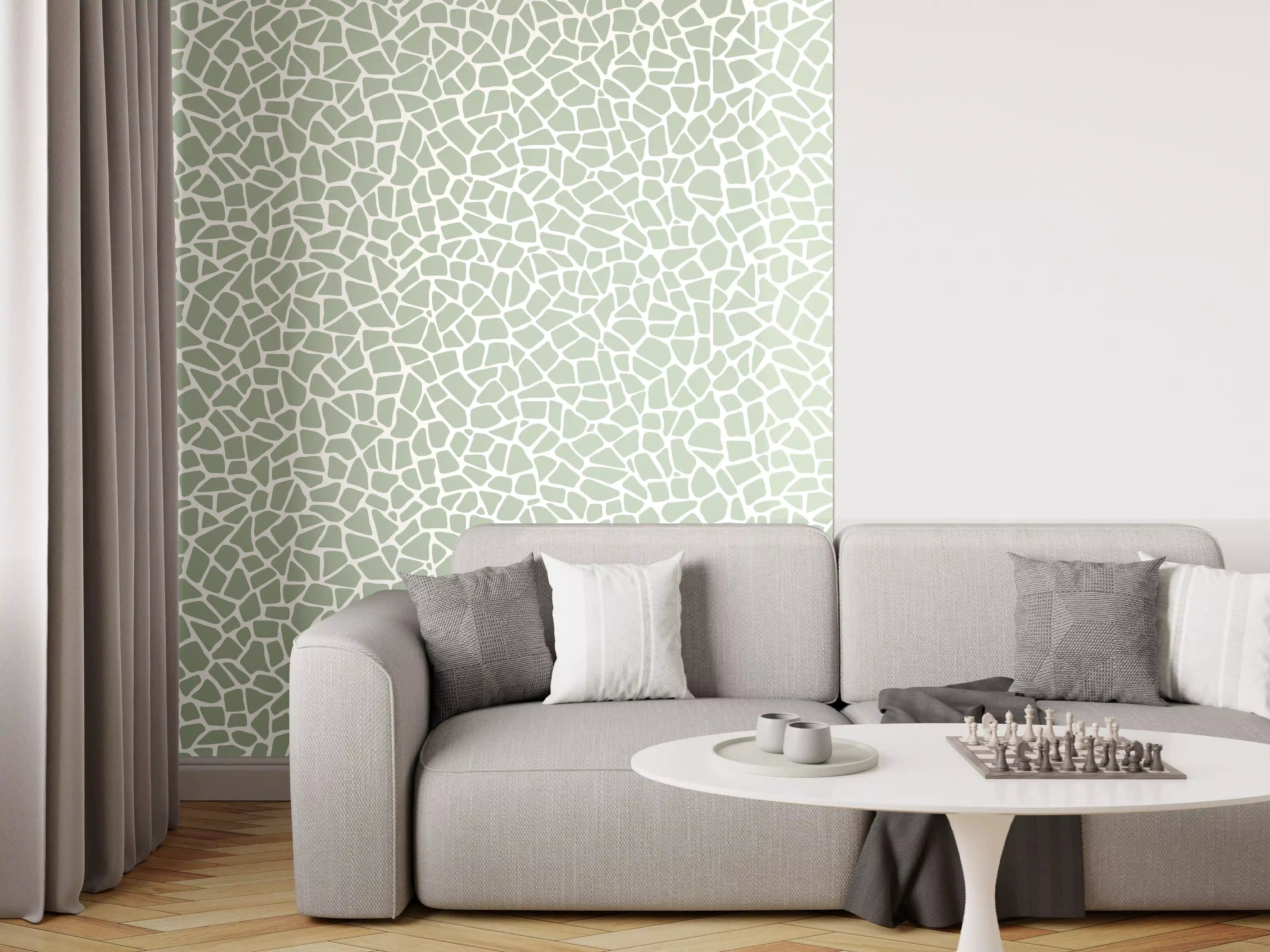 Wandverkleidung Wohnzimmer - Helle, strukturierte Flächenoptik