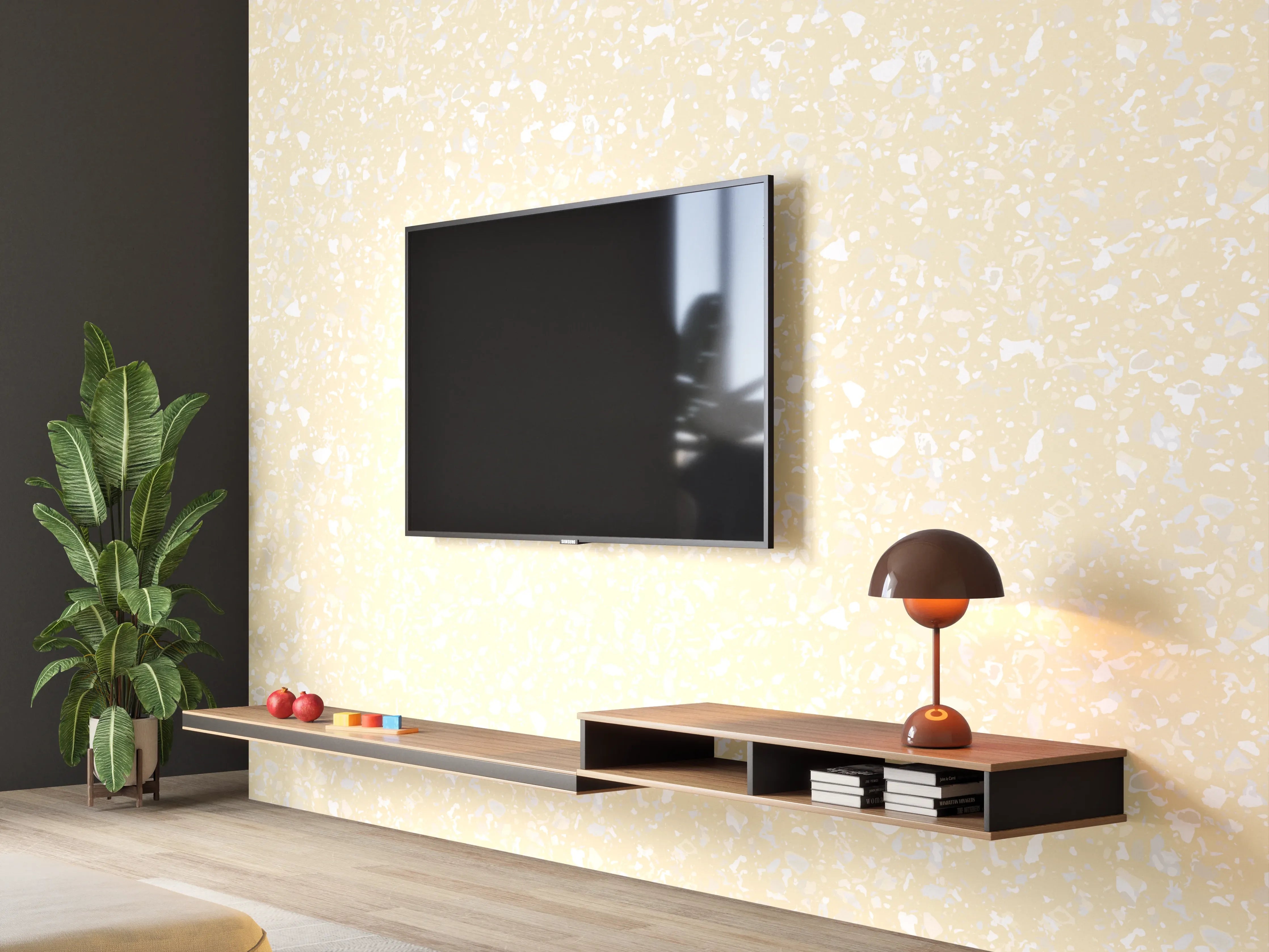 Wandverkleidung Wohnzimmer - Heller Hintergrund mit sanftem Glitzereffekt