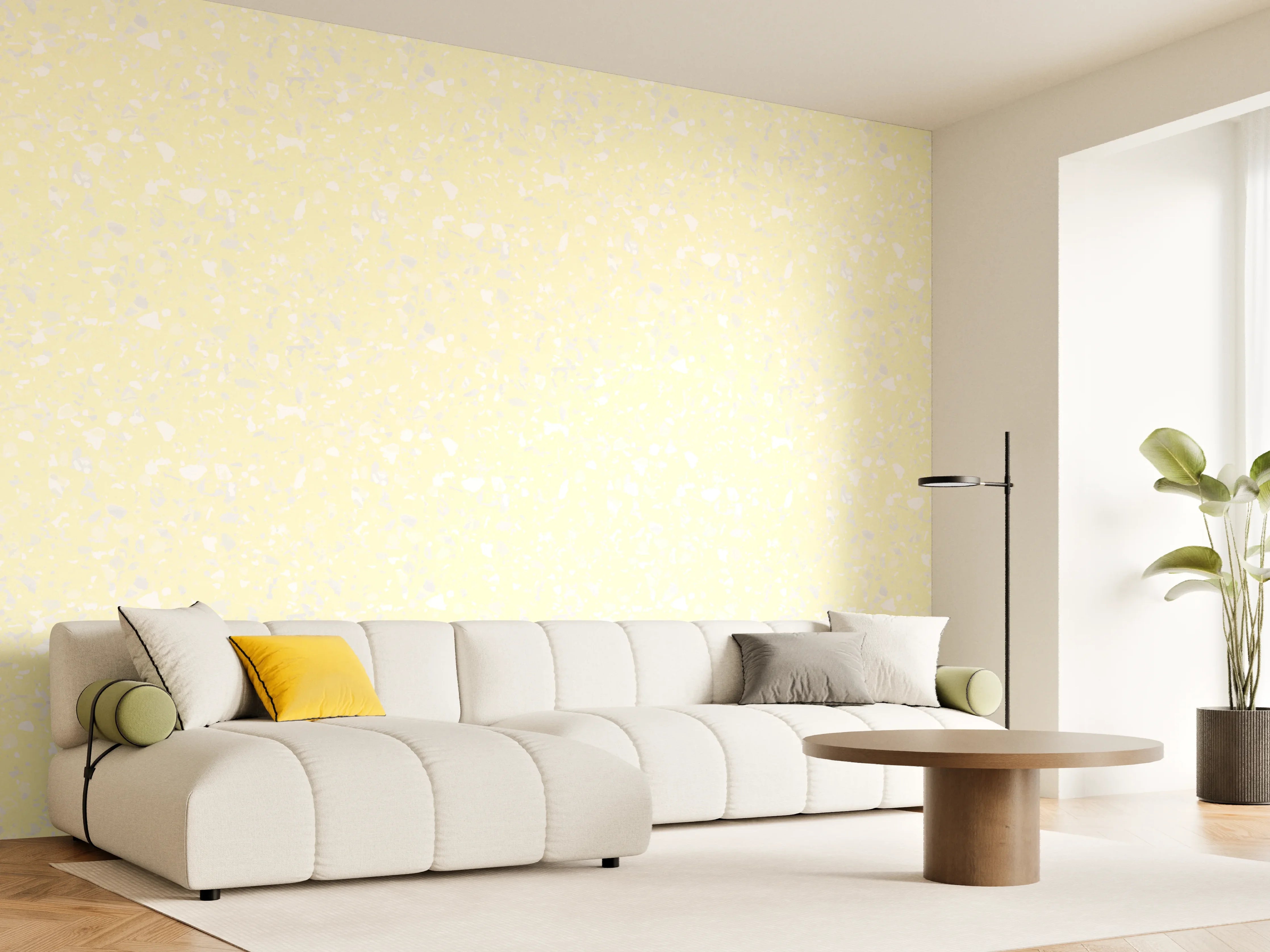 Wandverkleidung Wohnzimmer - Helles Bild mit sanften Farben