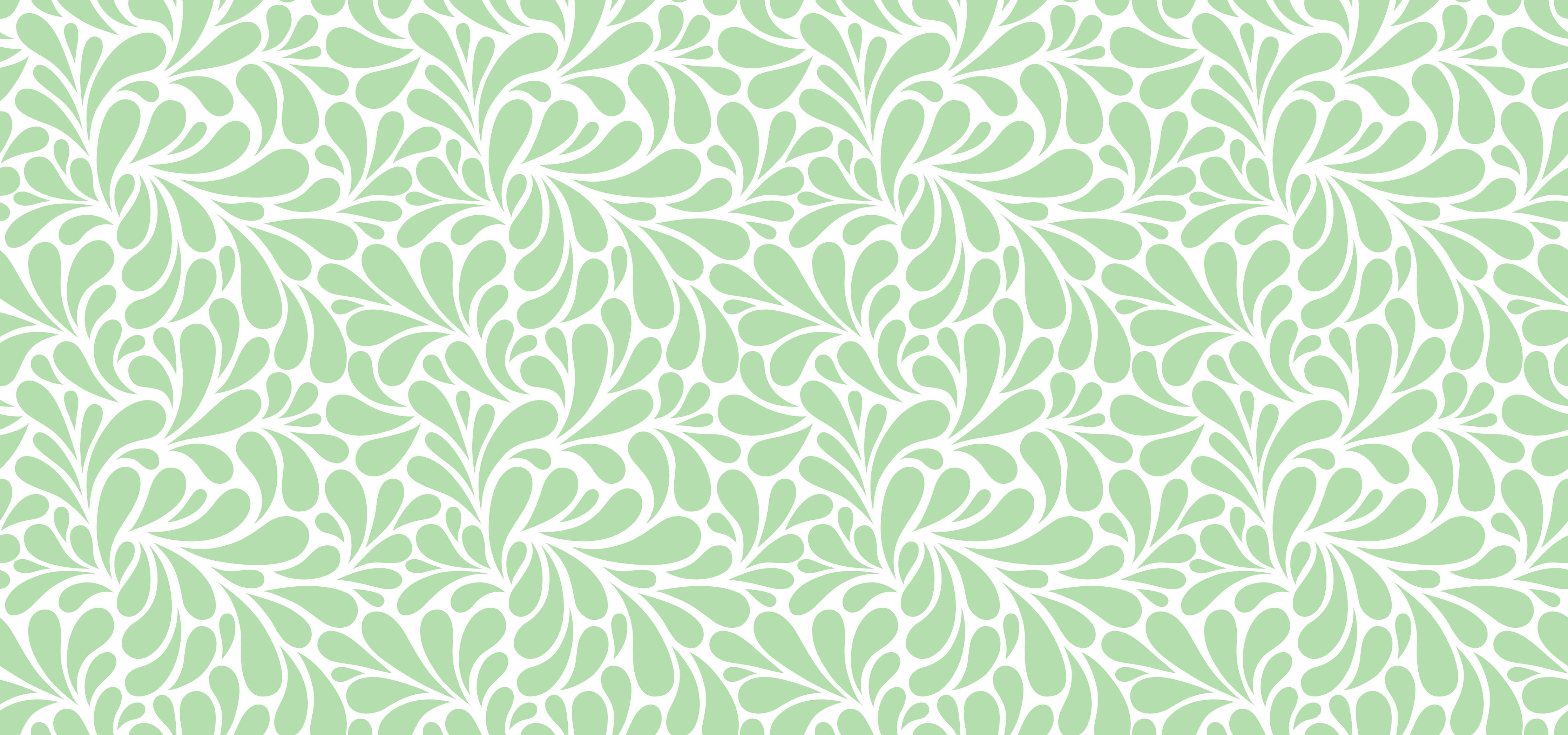 Wandverkleidung Wohnzimmer-Helles Blumenmuster in Pastellgrün