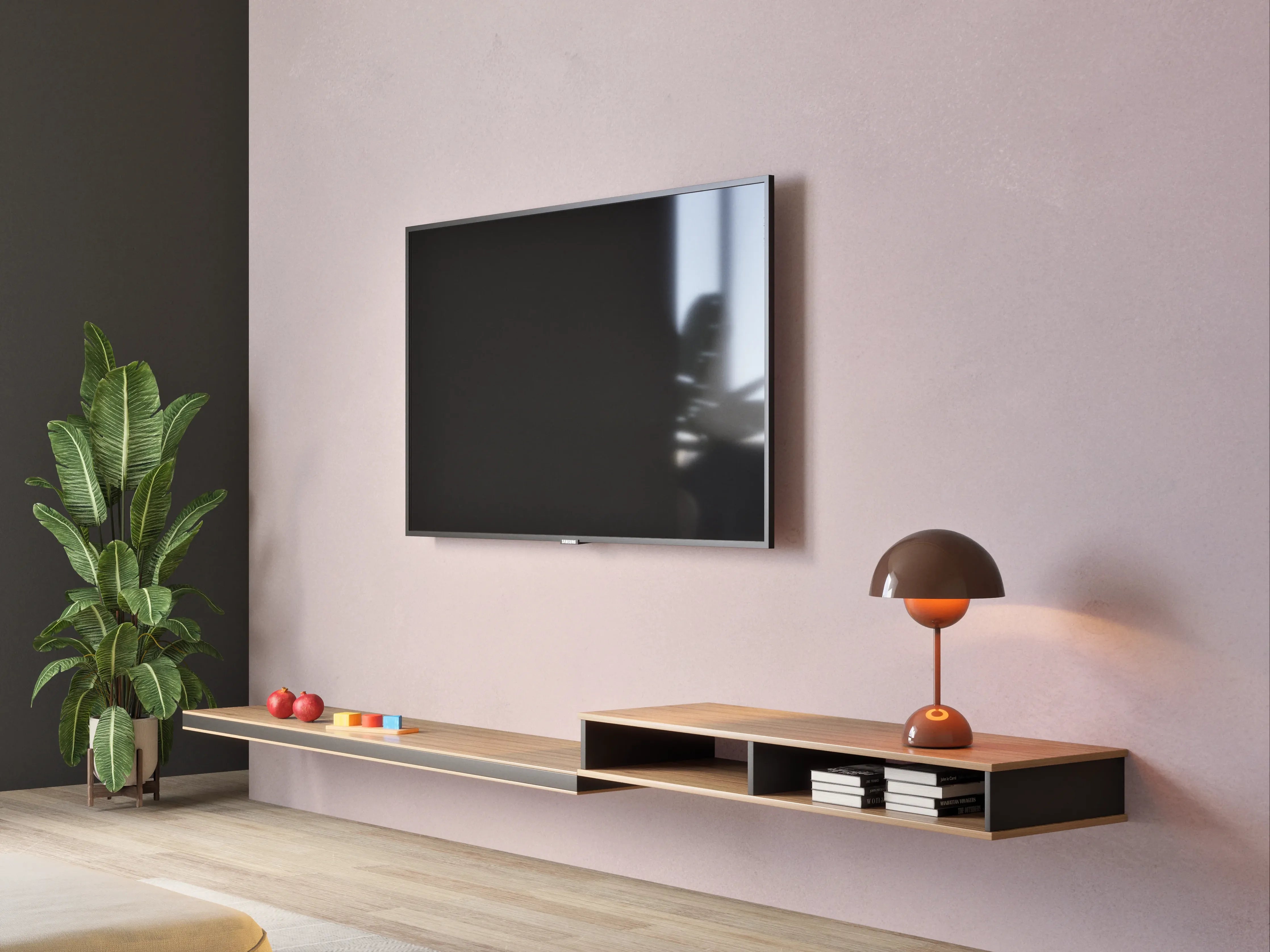 Wandverkleidung Wohnzimmer - Helles, neutrales Bild mit sanften Farbtönen
