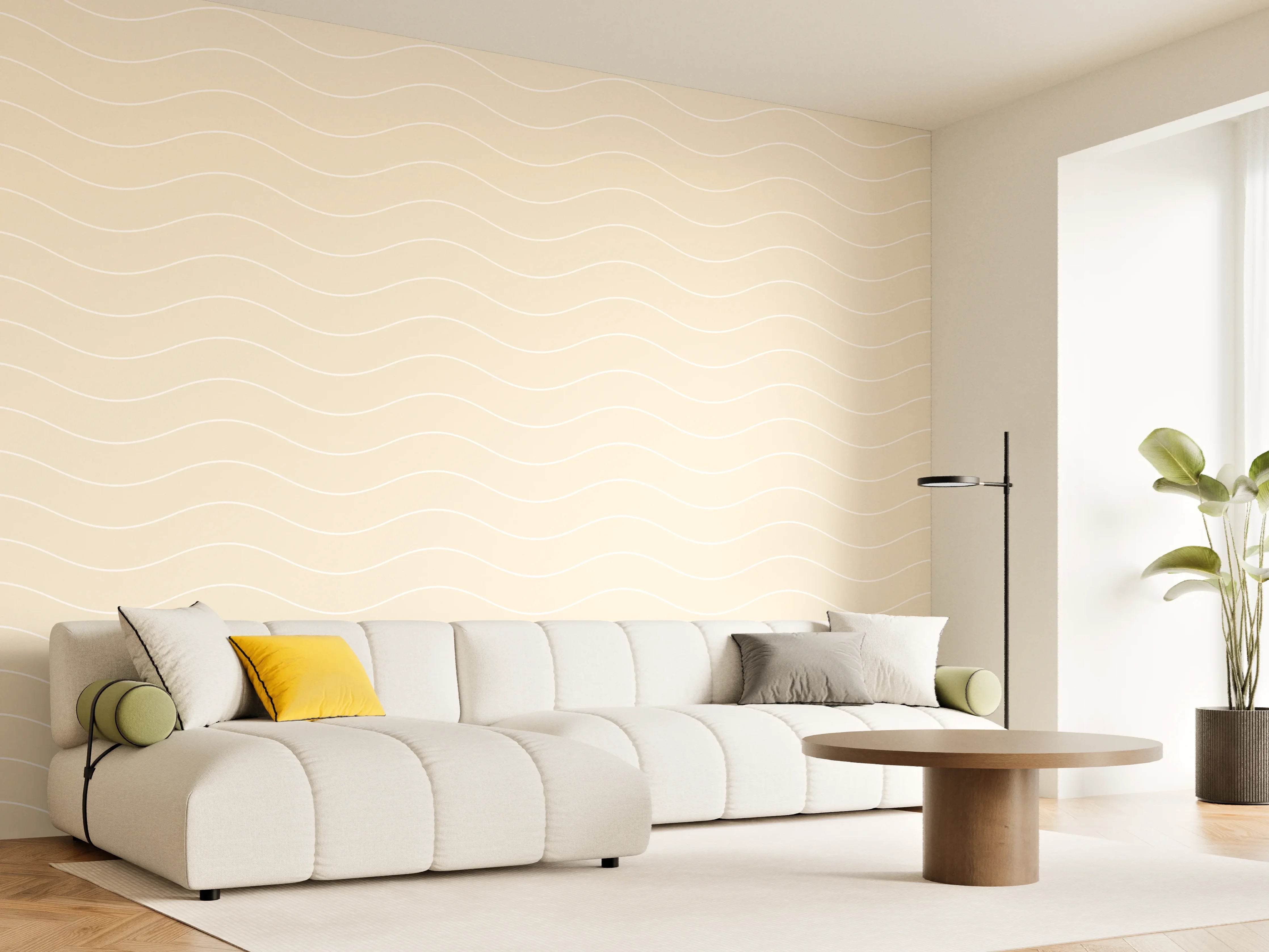 Wandverkleidung Wohnzimmer - Helles, neutrales Hintergrundbild