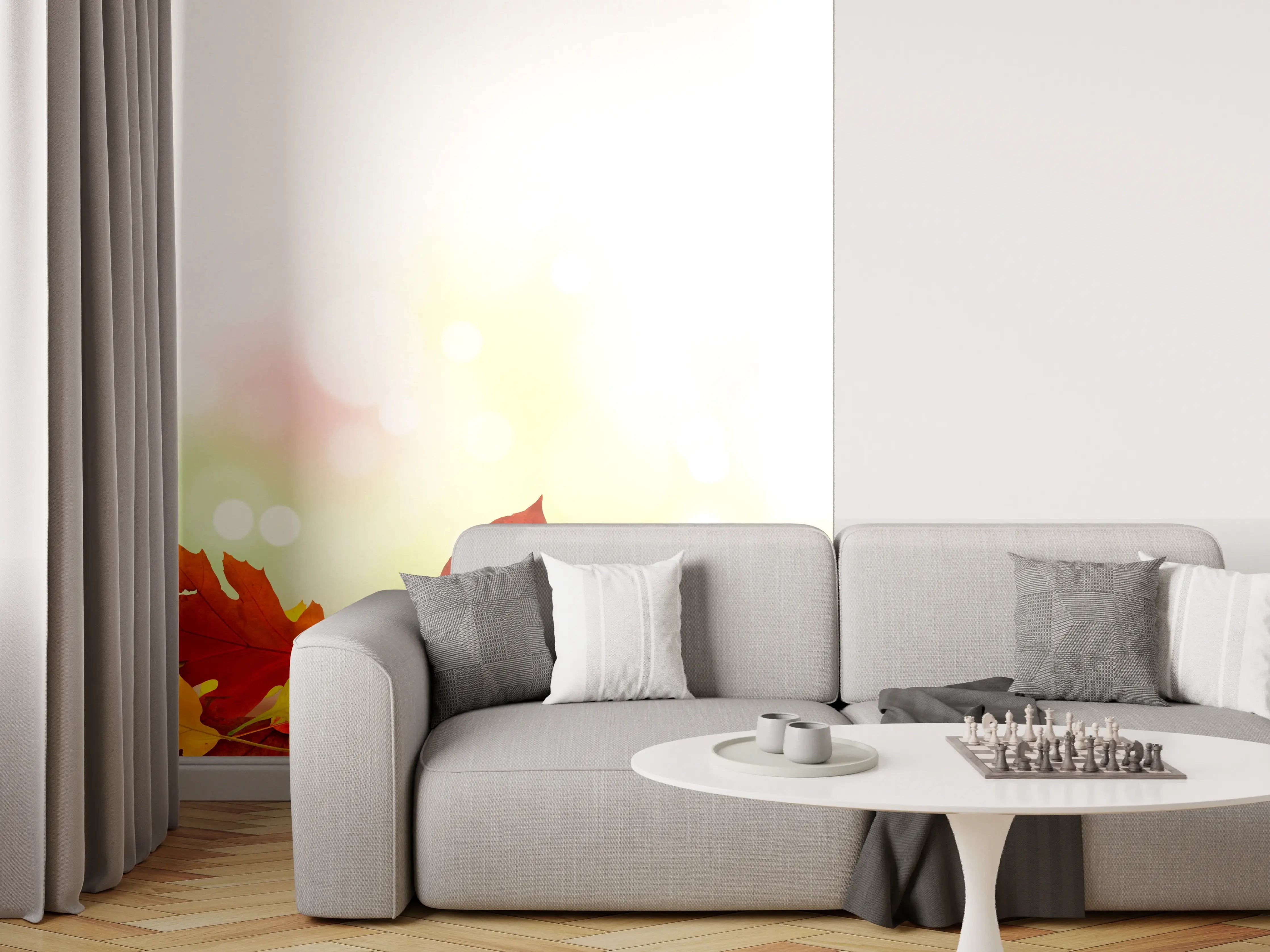 Wandverkleidung Wohnzimmer - Herbst Fantasie