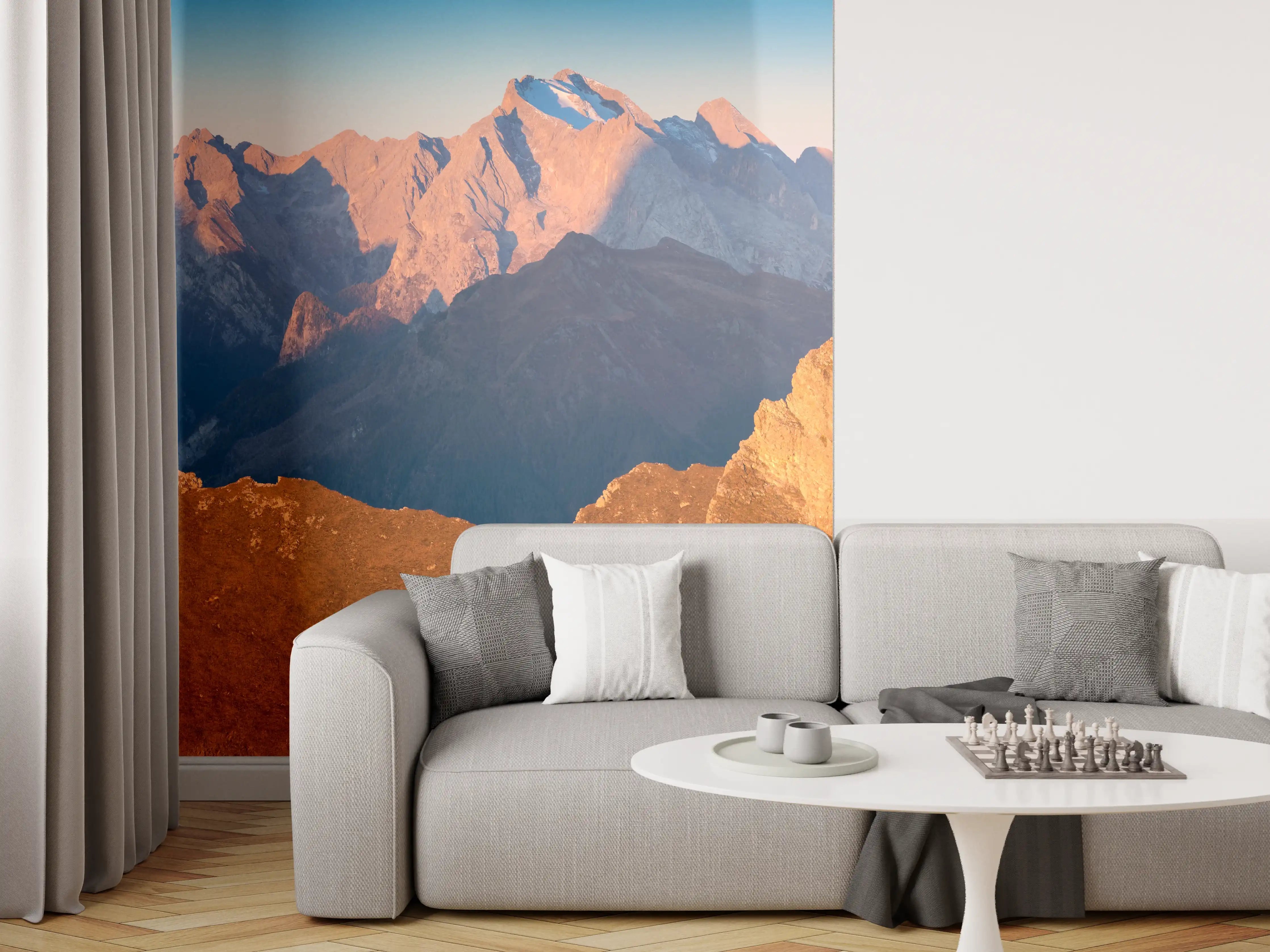 Wandverkleidung Wohnzimmer - Herbstlicher Blick auf das Tal des Passo Giau - Italien