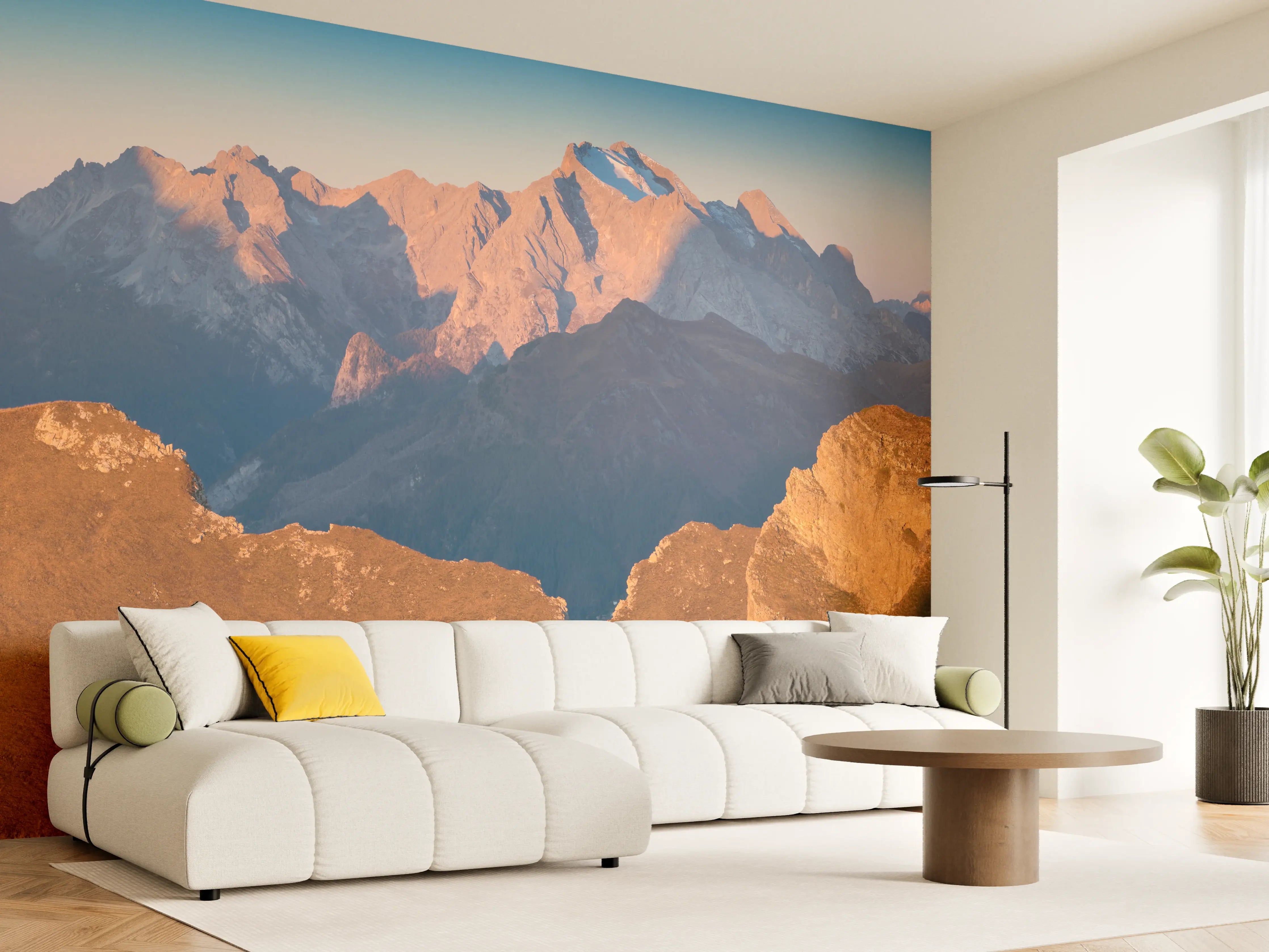 Wandverkleidung Wohnzimmer - Herbstlicher Blick auf das Tal des Passo Giau - Italien